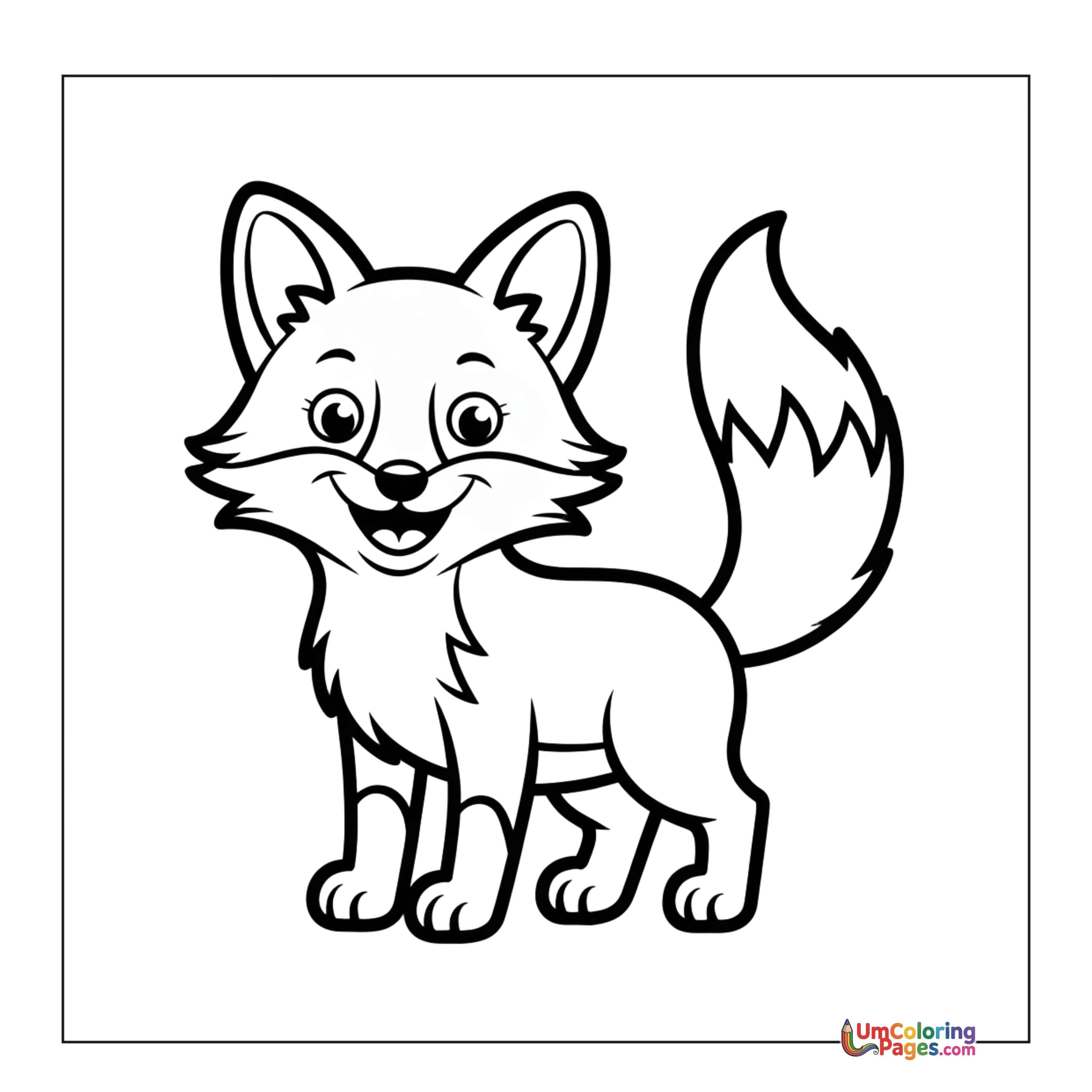 Fox coloring page 5 - free printable PDF