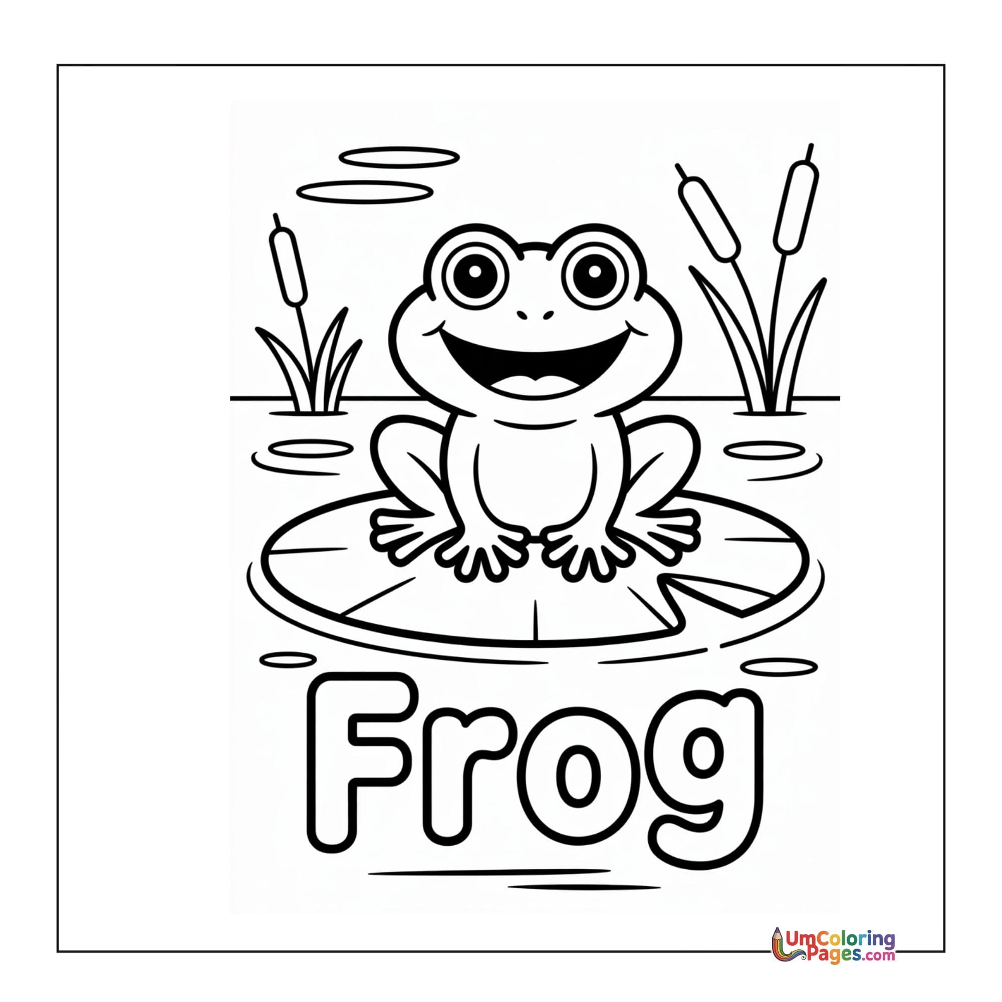 Frog coloring page - free printable