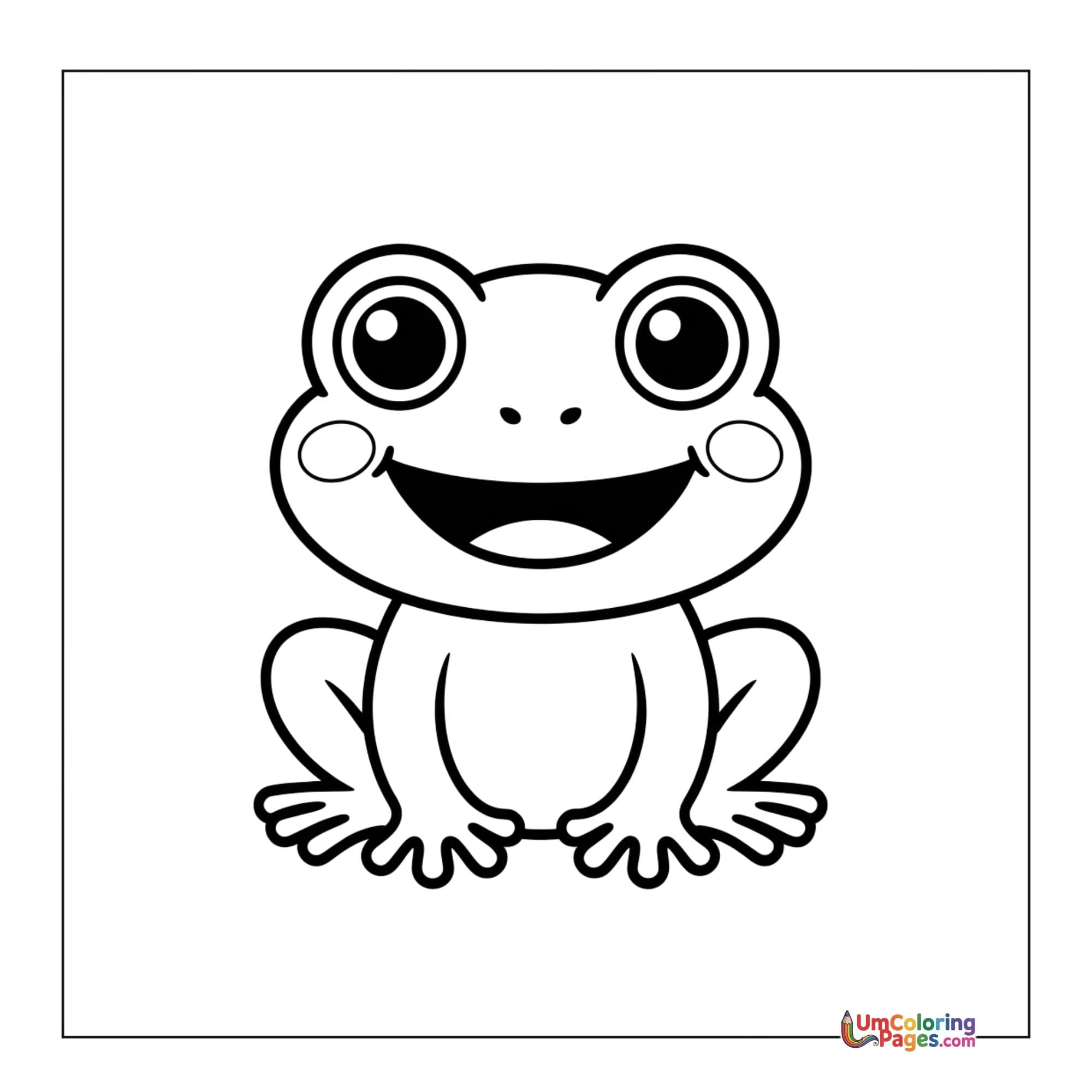 Frog coloring page 5 - free printable PDF