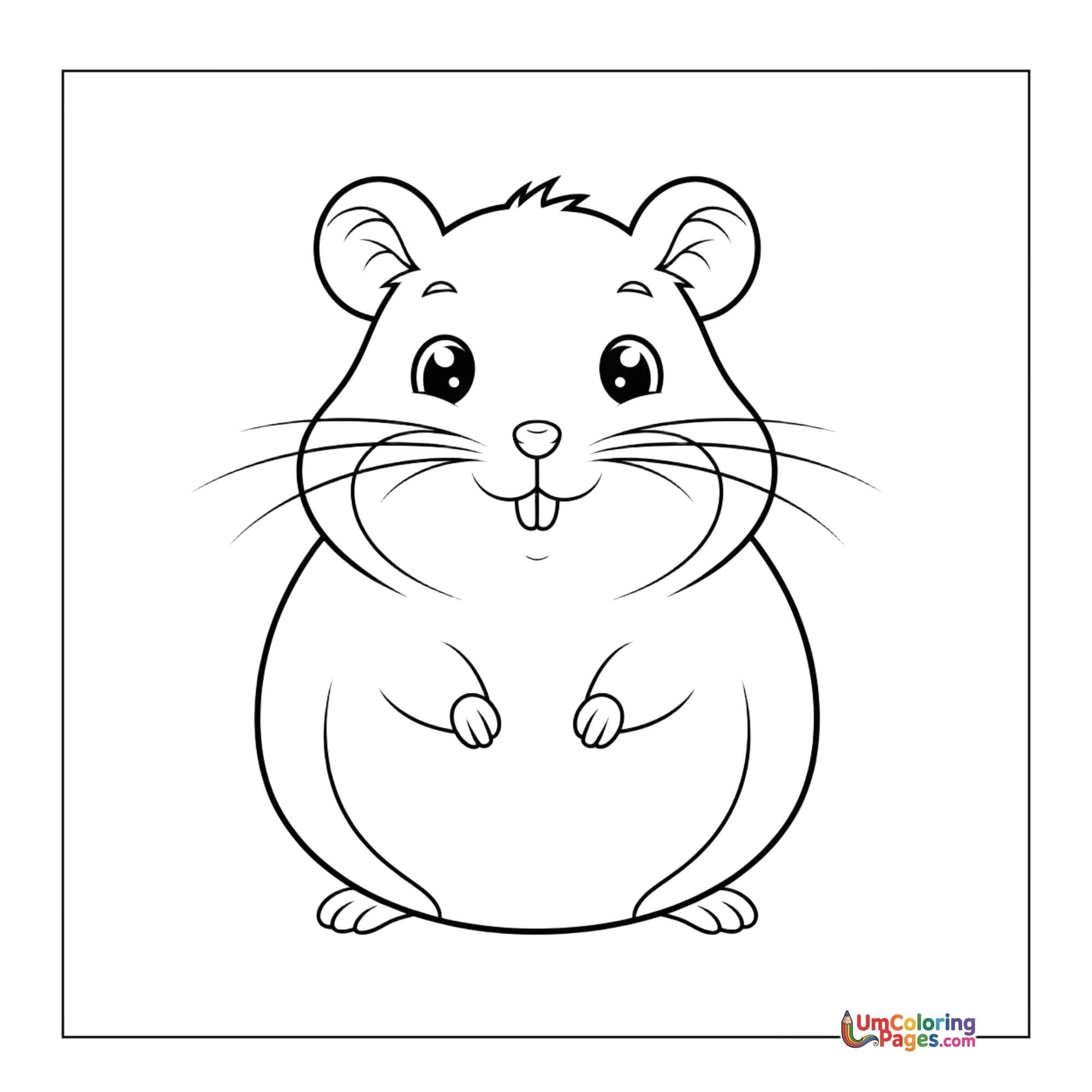 Hamster coloring page 5 - free printable PDF