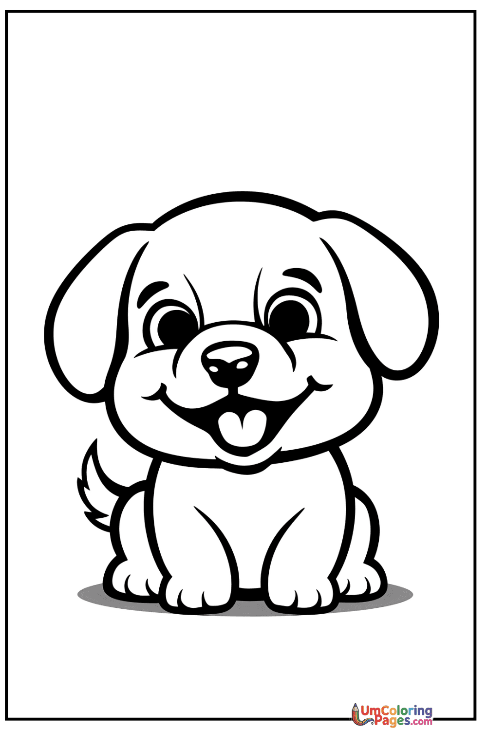 Happy Dog coloring page 3 - free printable PDF