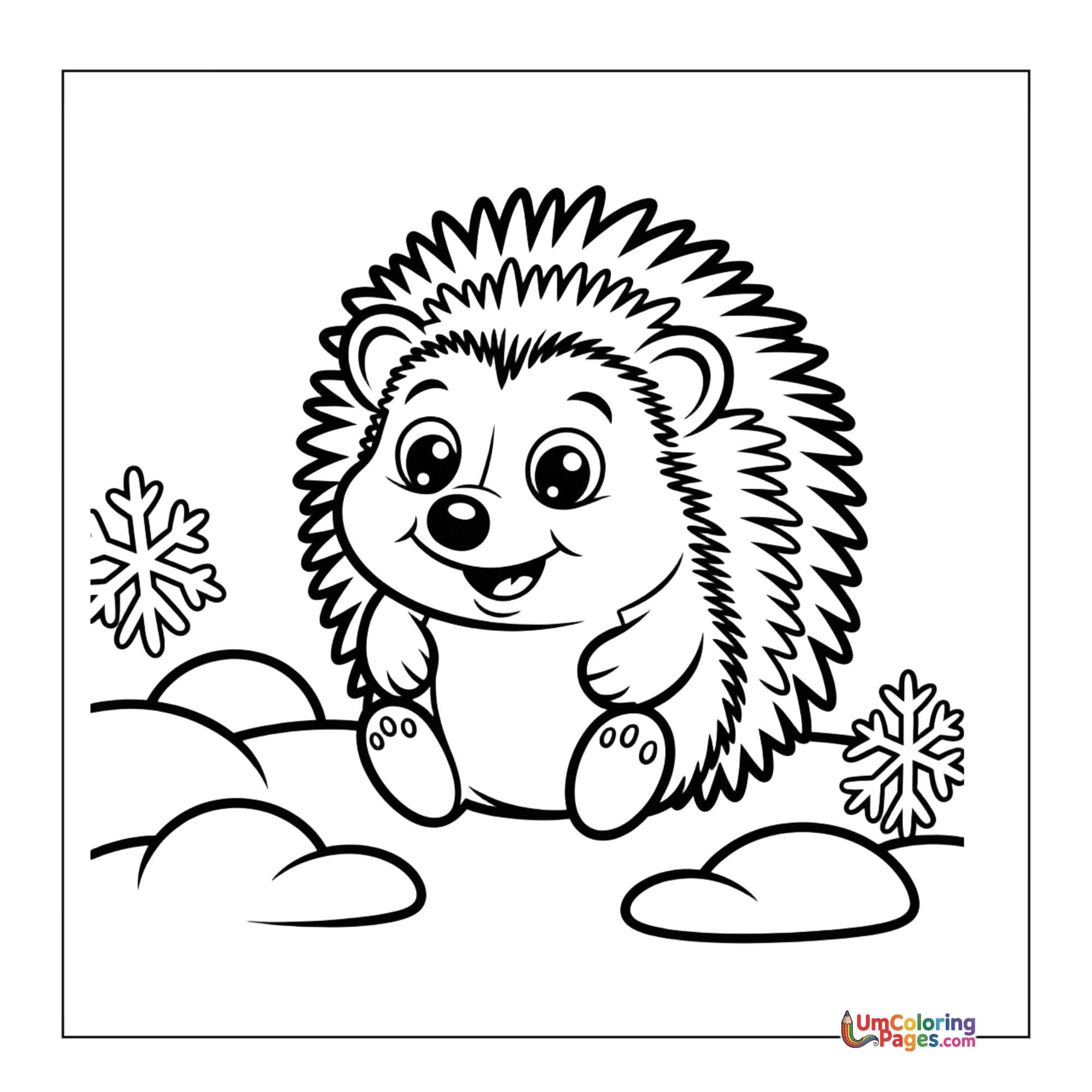 Hedgehog coloring page - free printable