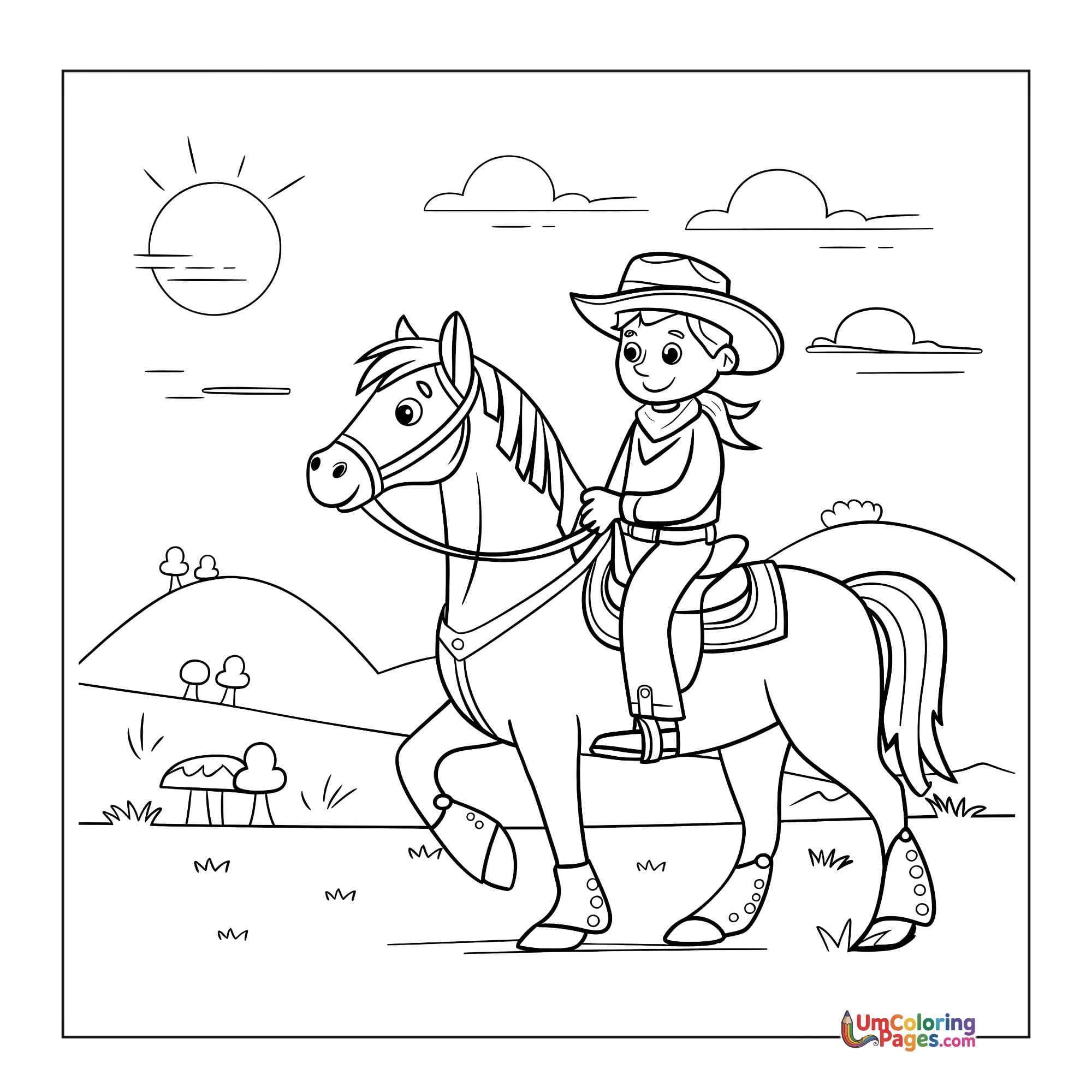Horse coloring page - free printable