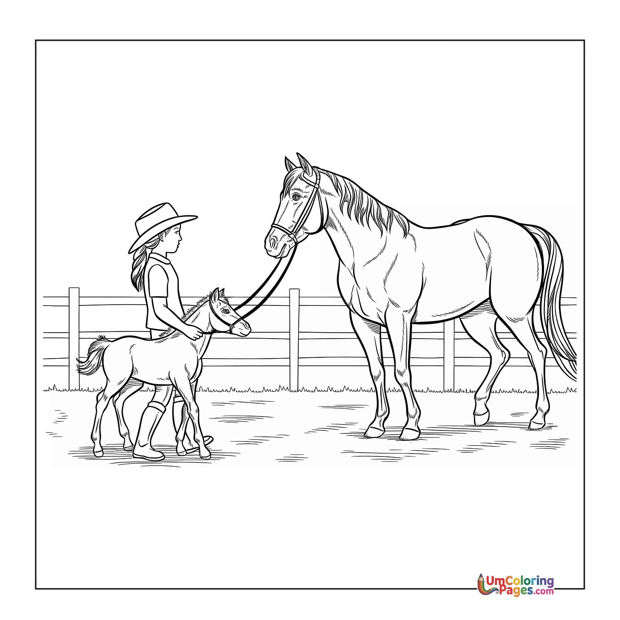 Horse coloring page 11 - free printable PDF