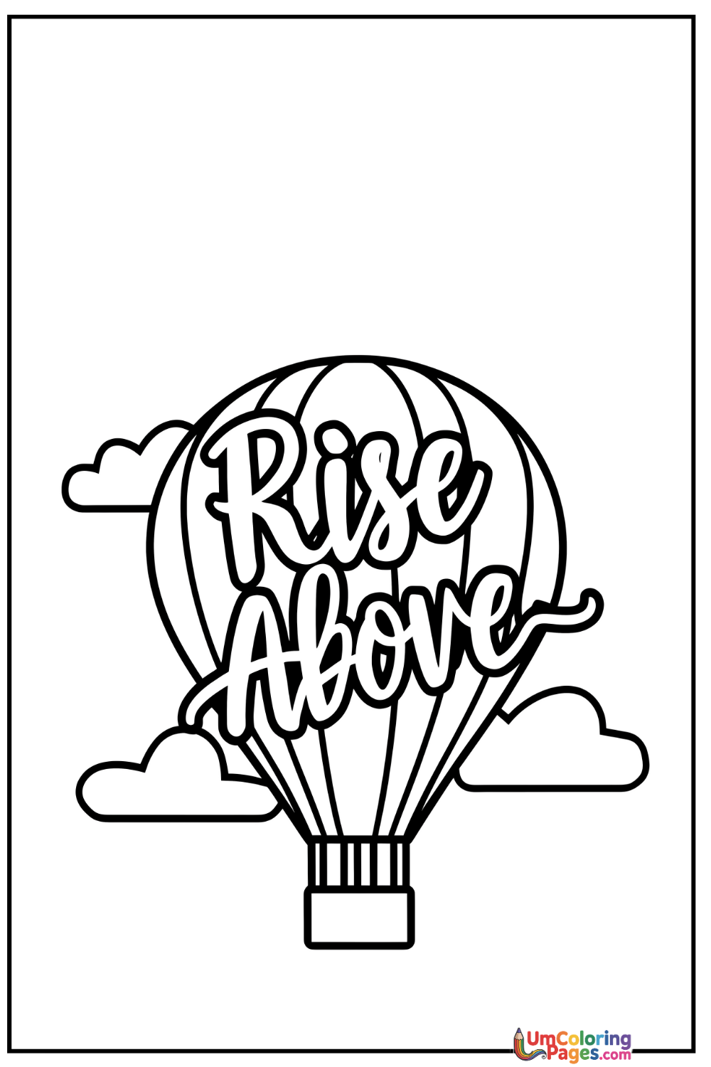 Hot Air Balloon coloring page 6 - free printable PDF