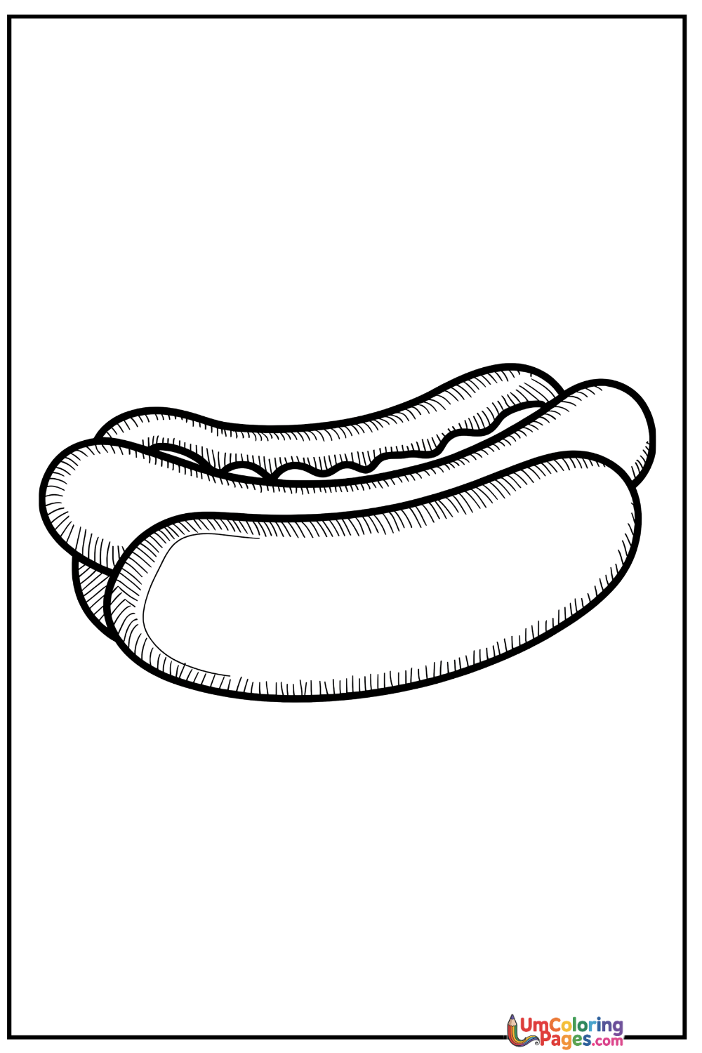 hot-dog coloring page - free printable