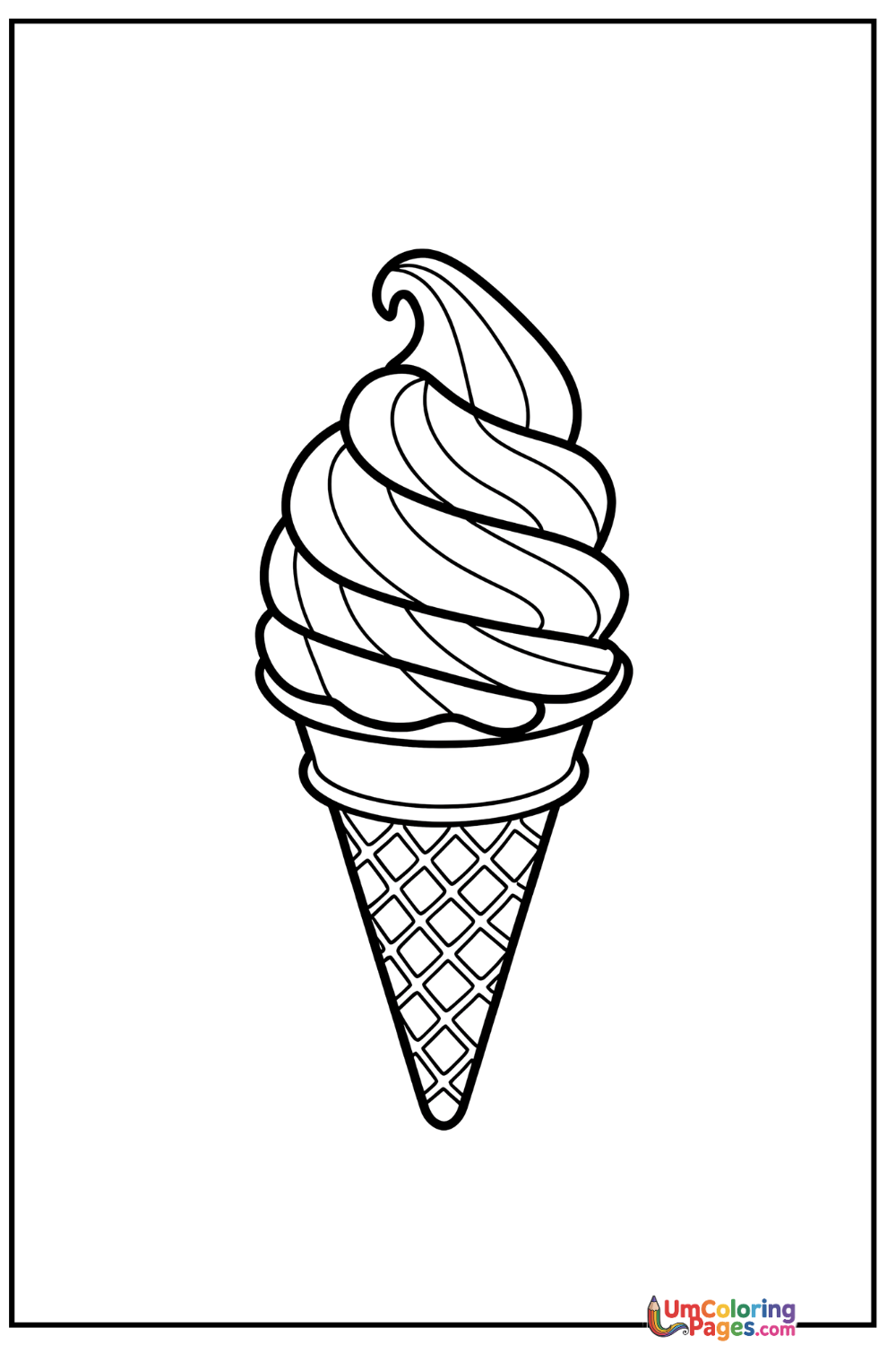 icecream coloring page - free printable