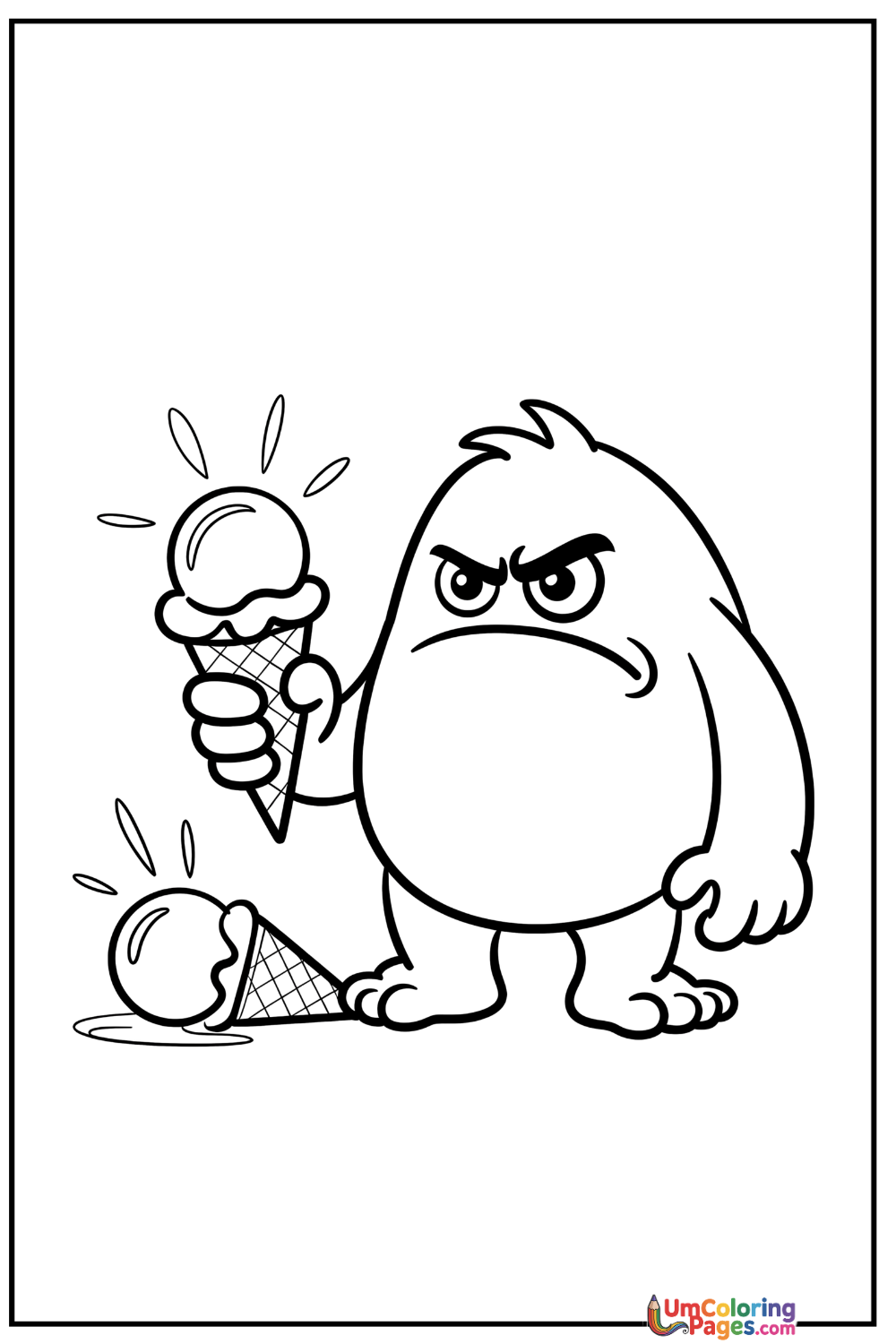 icecream coloring page 2 - free printable PDF