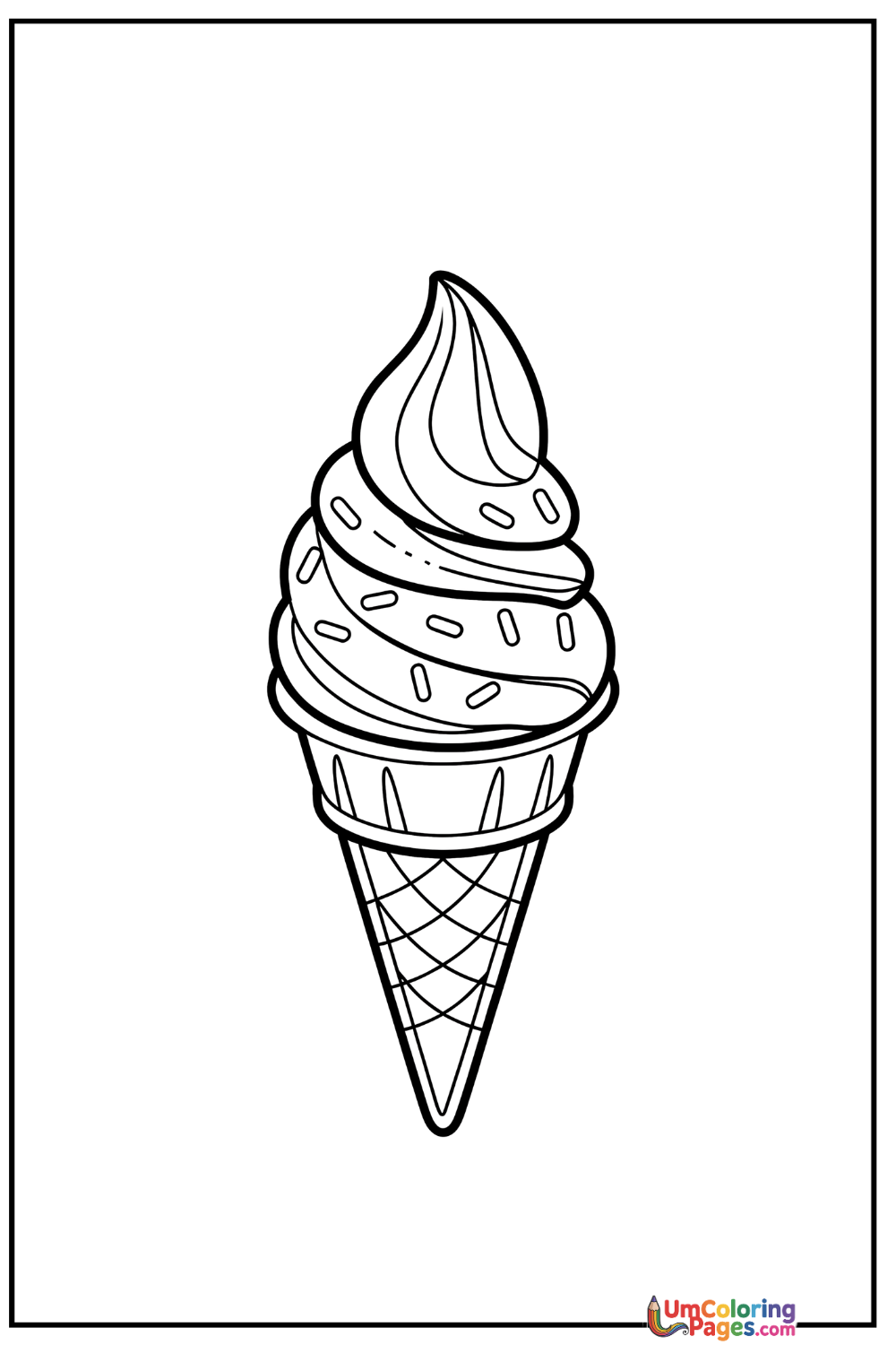 icecream coloring page 3 - free printable PDF
