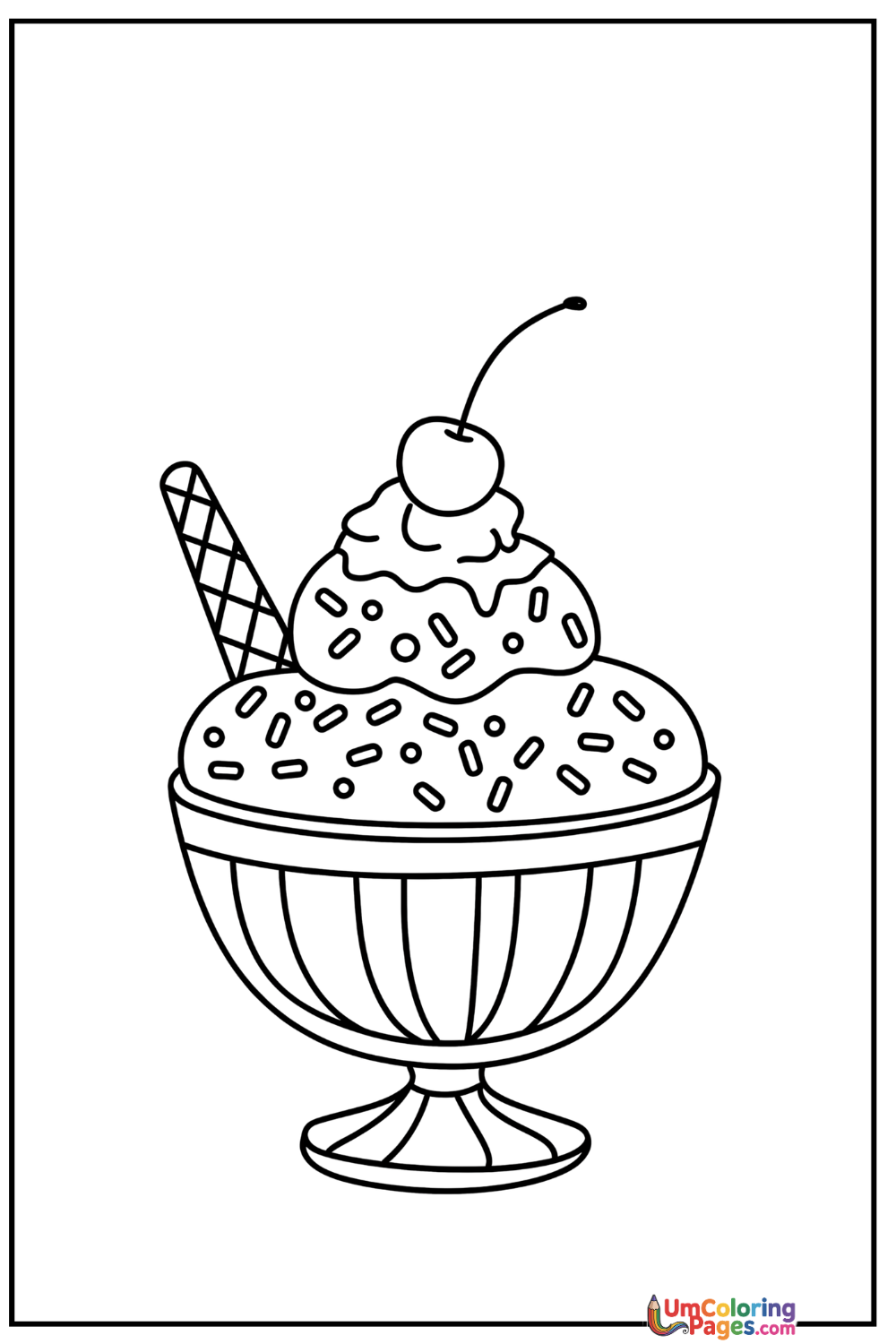 icecream coloring page 4 - free printable PDF