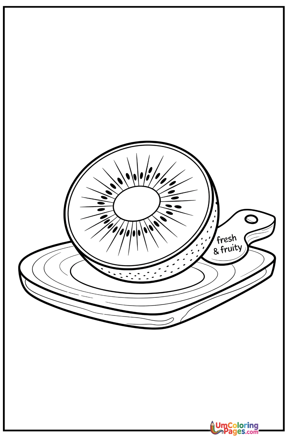 Kiwi coloring page 5 - free printable PDF