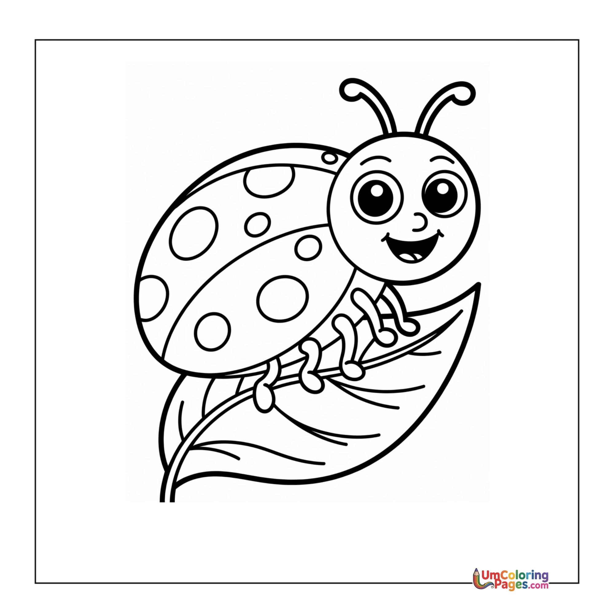 Ladybug coloring page - free printable