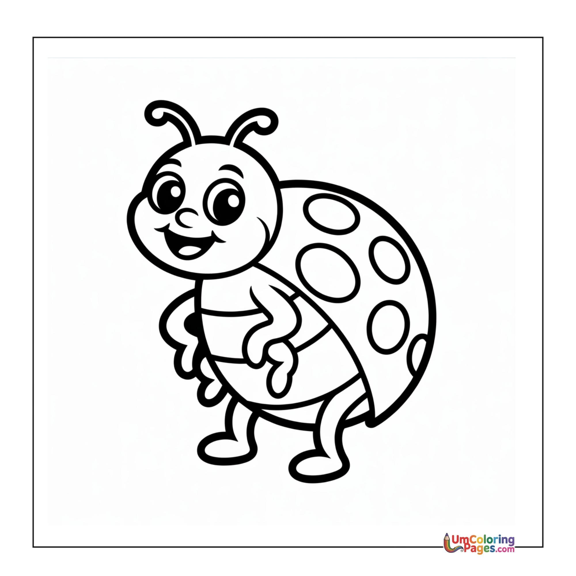 Ladybug coloring page 4 - free printable PDF