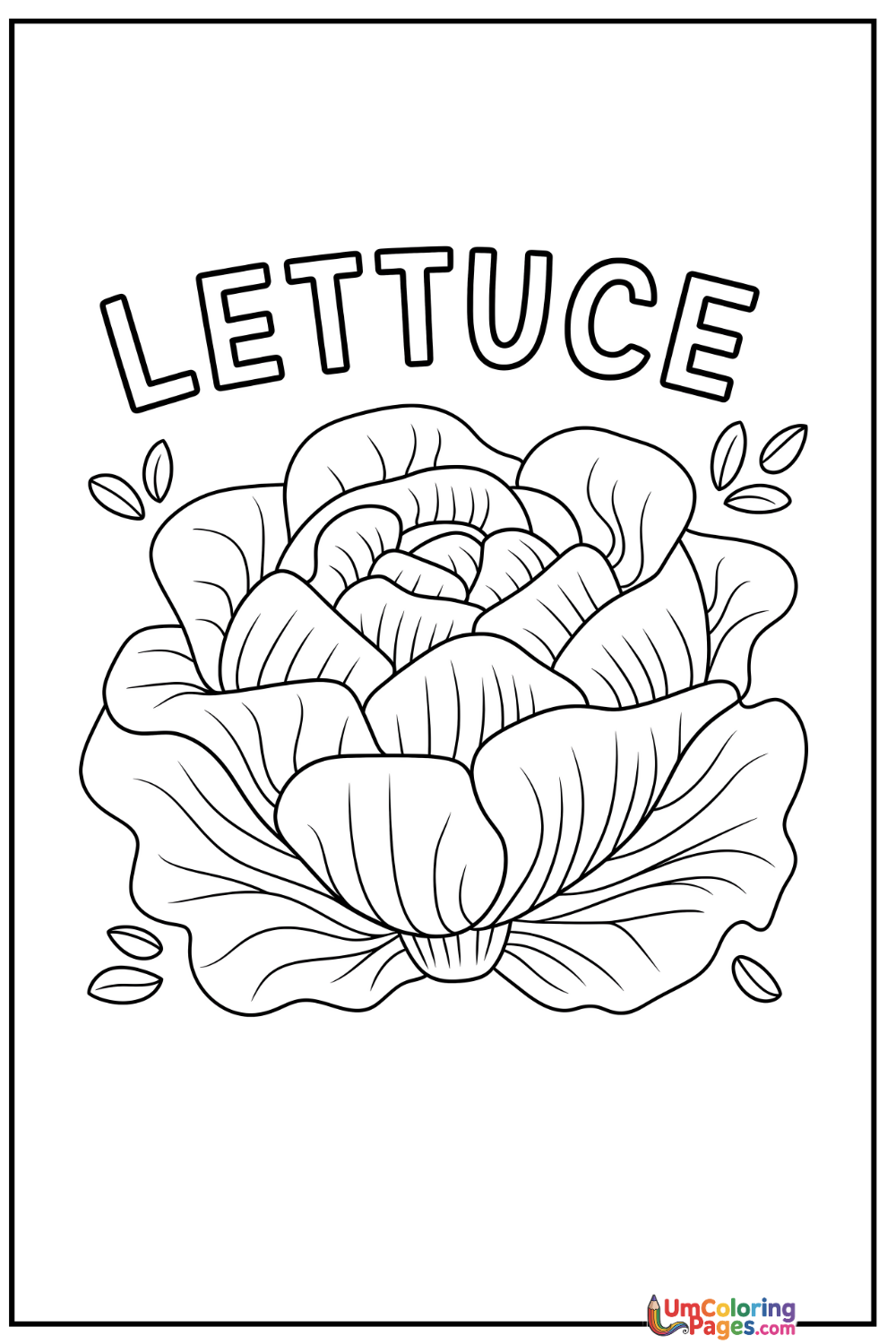 Lettuce coloring page 5 - free printable PDF