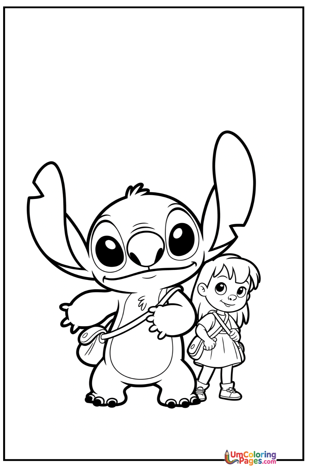 Lilo & Stitch coloring page 2 - free printable PDF