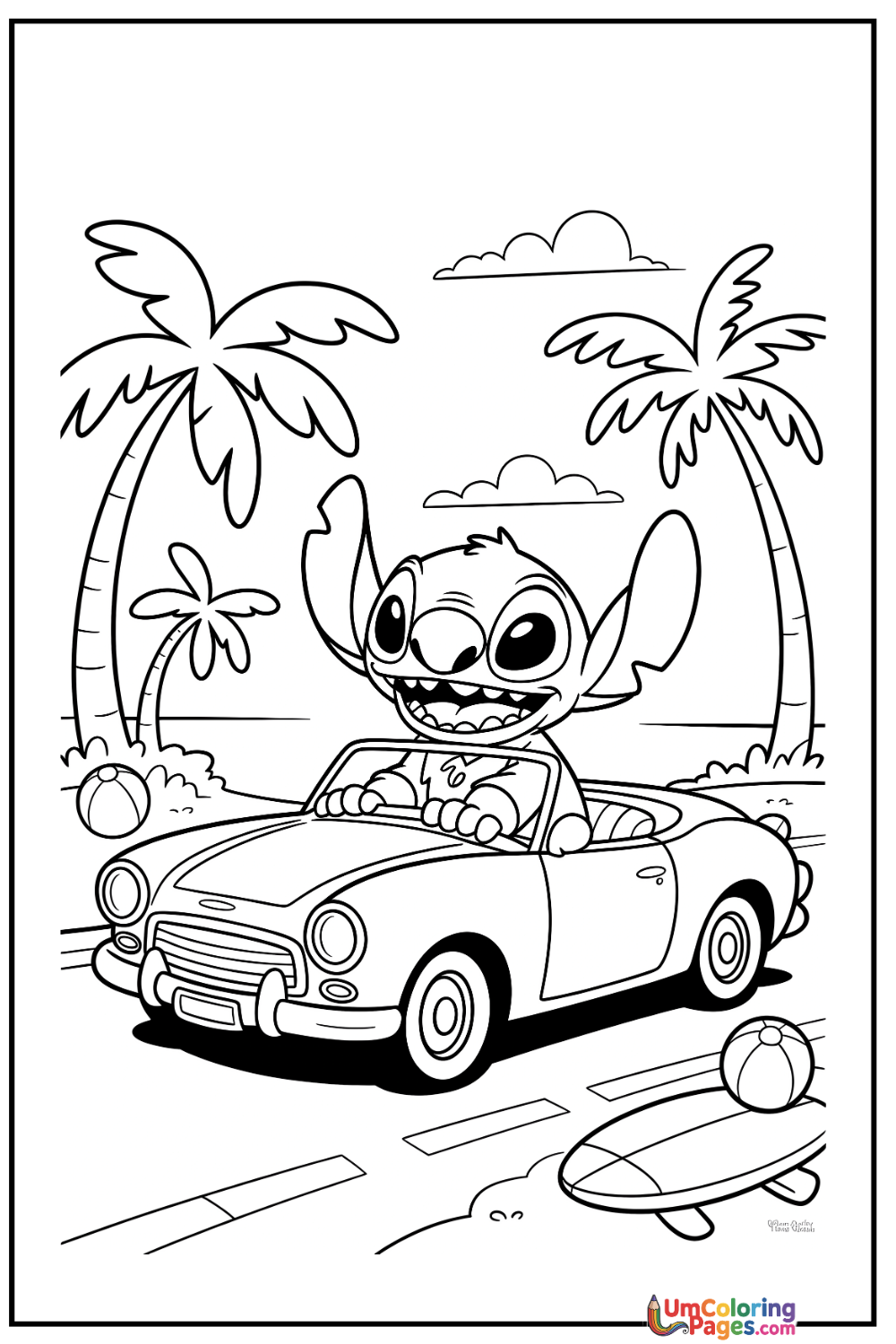 Lilo & Stitch coloring page 4 - free printable PDF