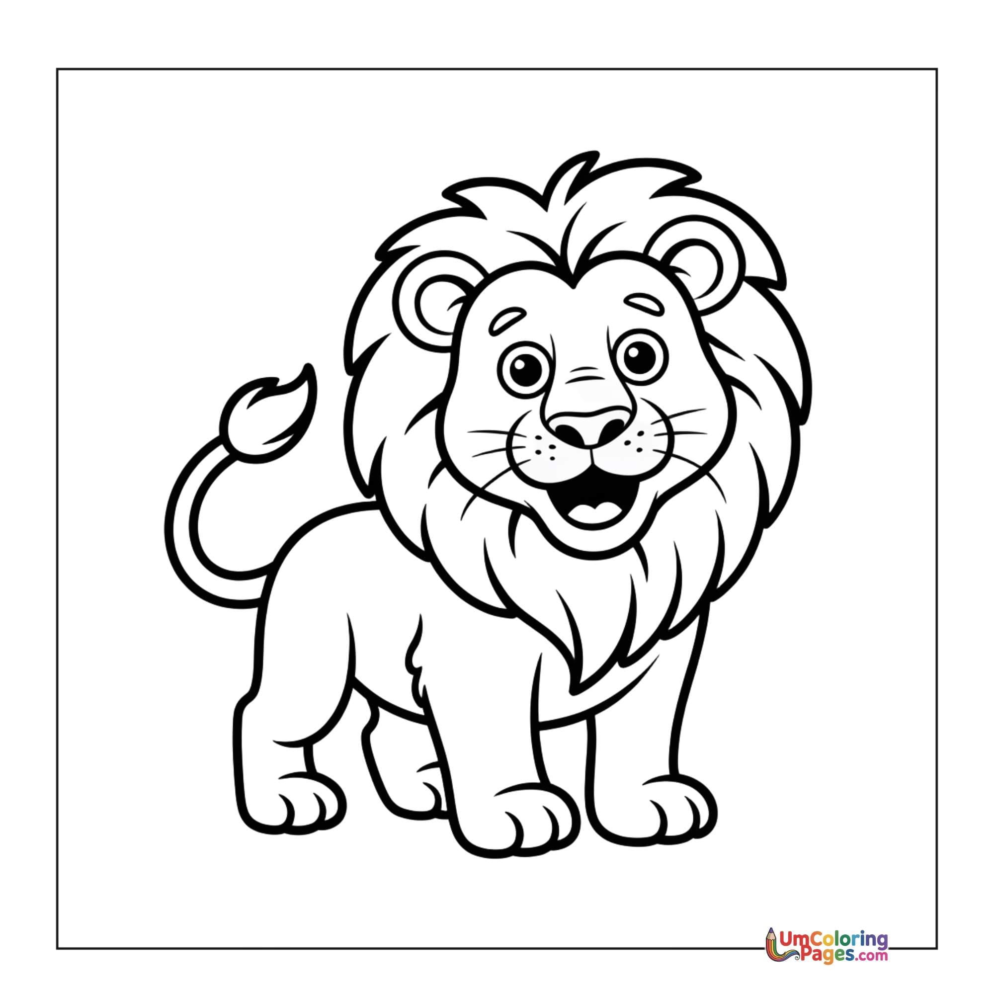 Lion coloring page - free printable