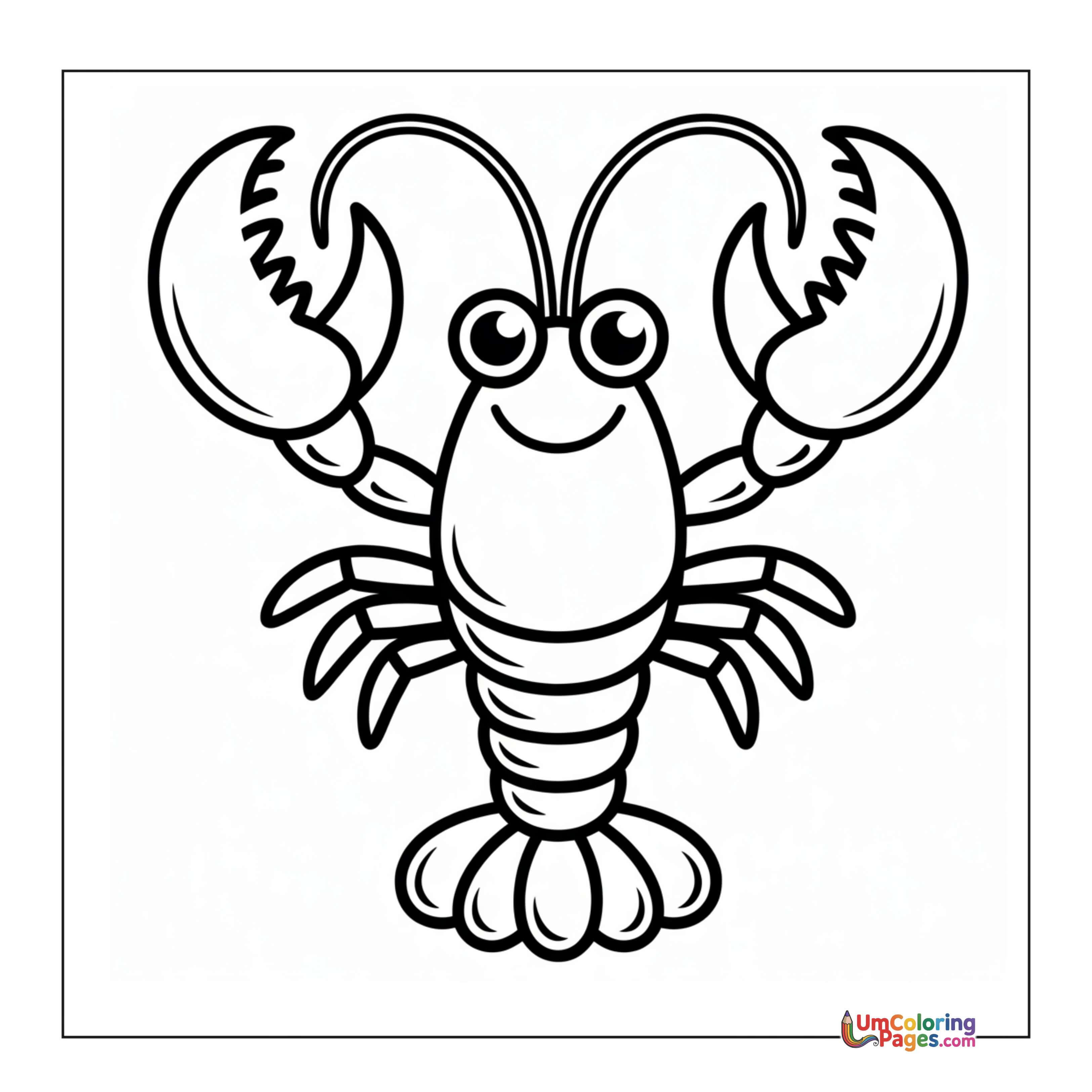 Lobster coloring page 5 - free printable PDF