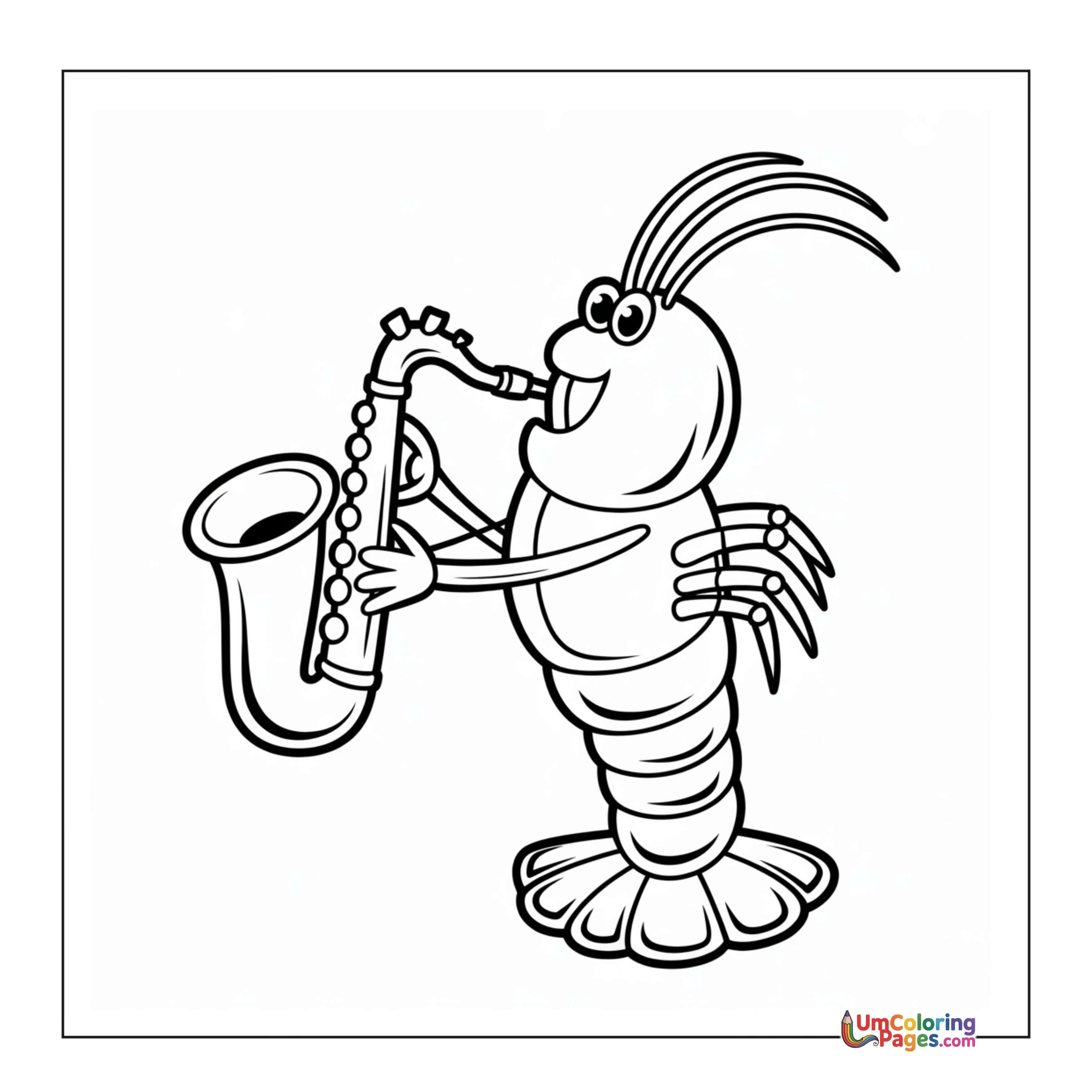 Lobster coloring page 6 - free printable PDF