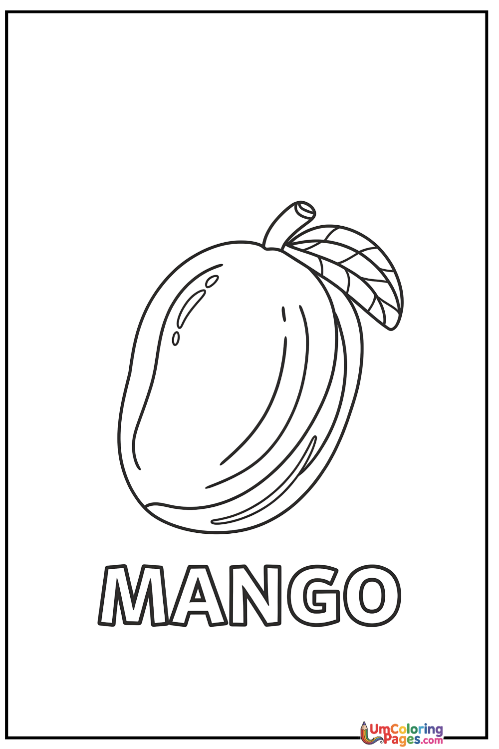 Mango coloring page 2 - free printable PDF