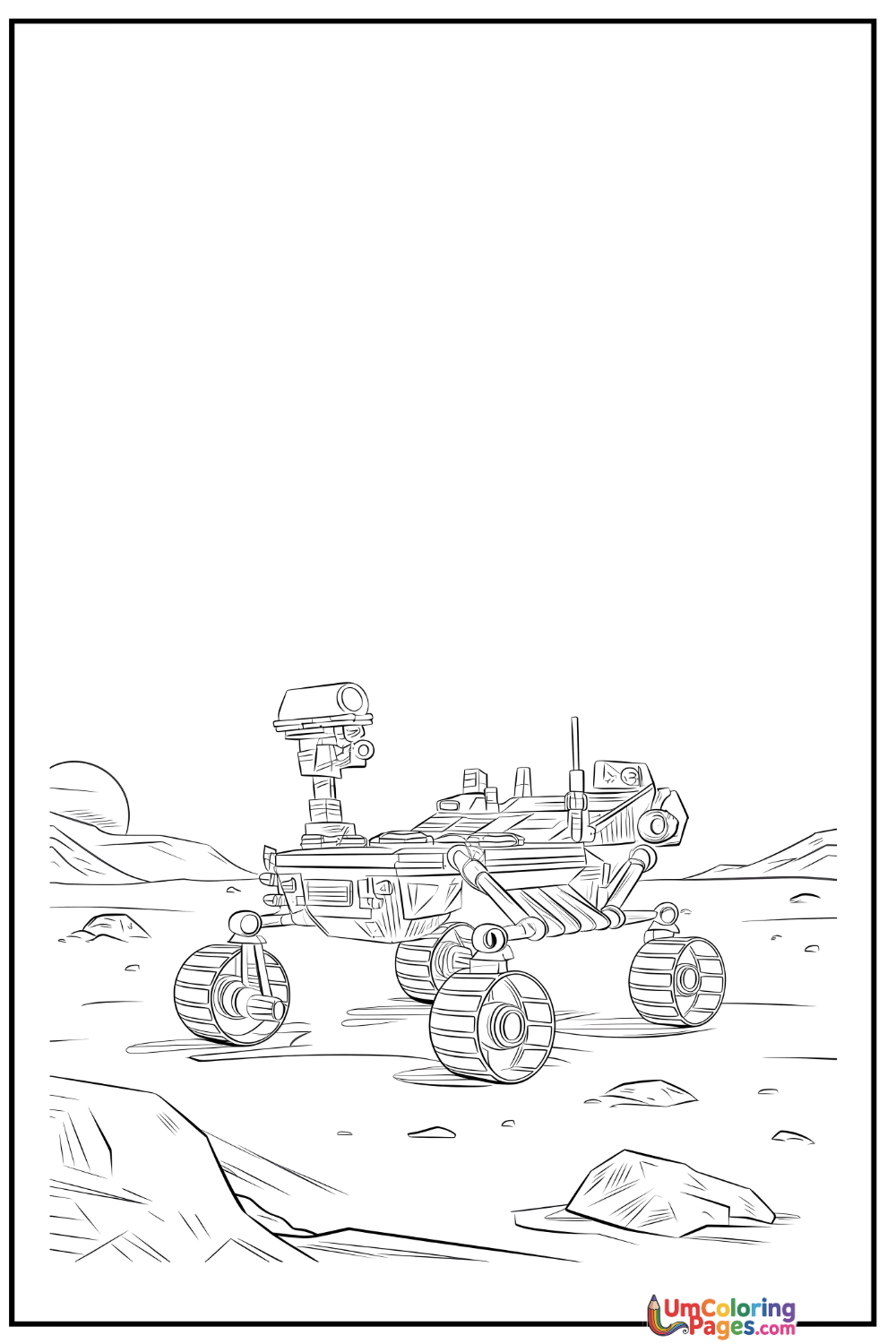 Mars Rover coloring page - free printable