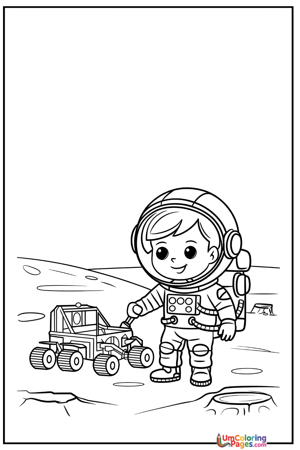 Mars Rover coloring page 2 - free printable PDF
