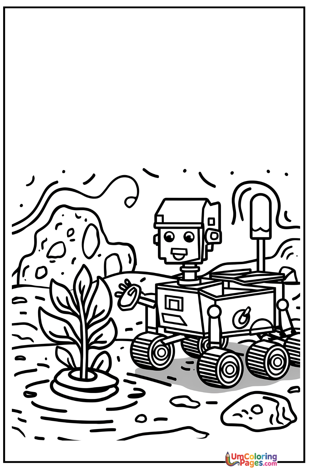 Mars Rover coloring page 3 - free printable PDF