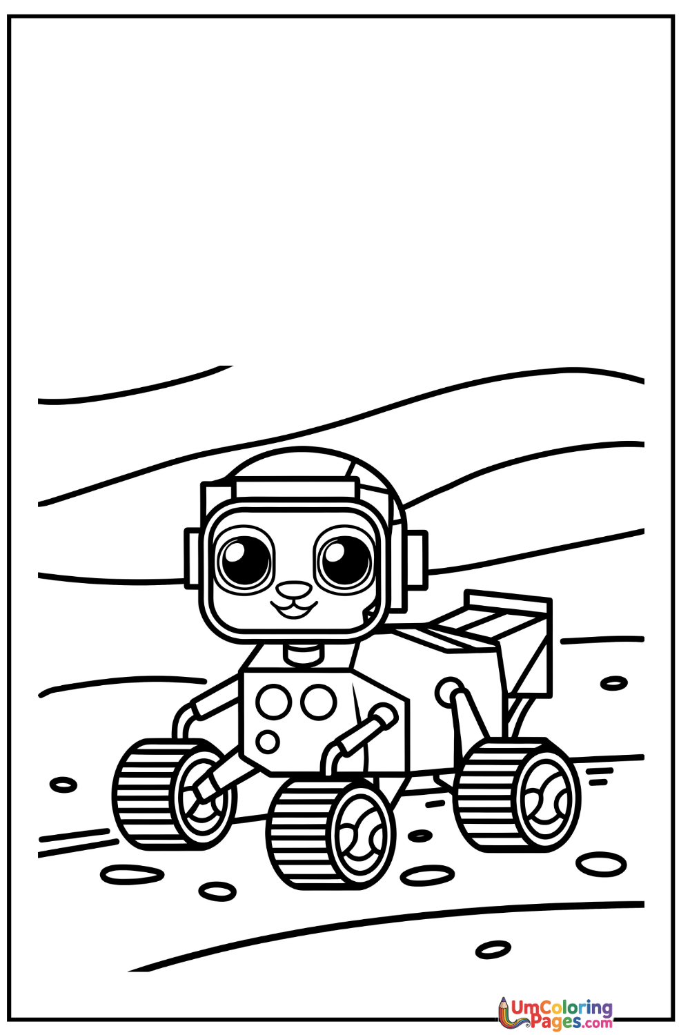 Mars Rover coloring page 4 - free printable PDF