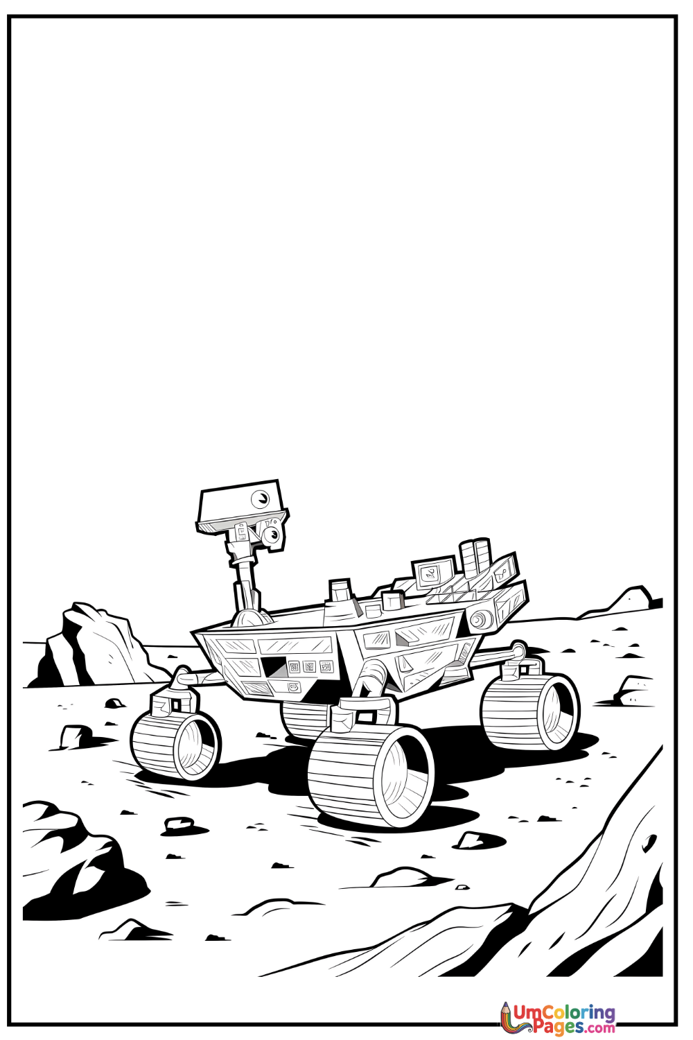 Mars Rover coloring page 5 - free printable PDF