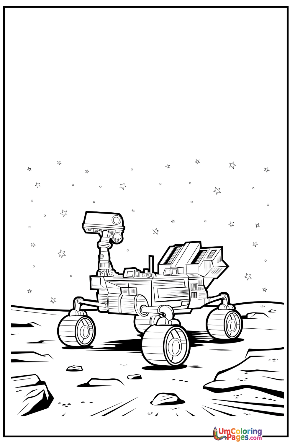 Mars Rover coloring page 7 - free printable PDF