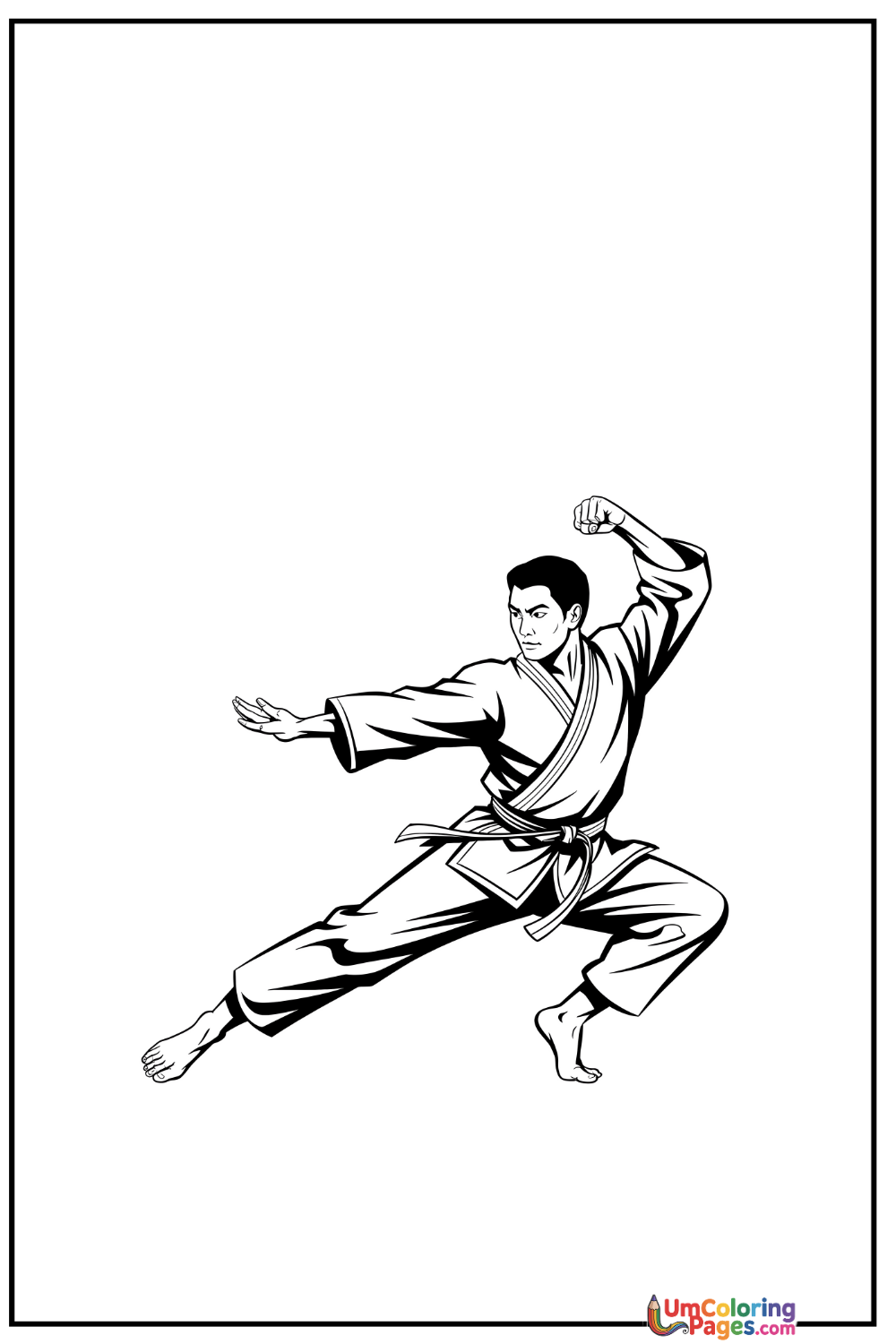 Martial Artist coloring page 4 - free printable PDF