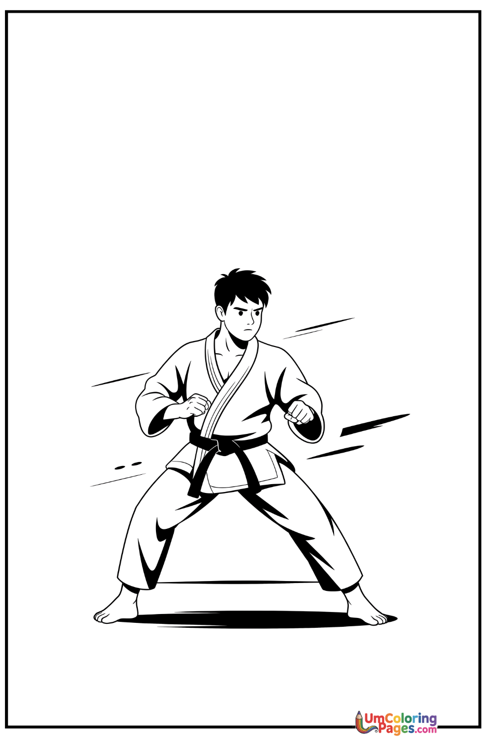 Martial Artist coloring page 5 - free printable PDF