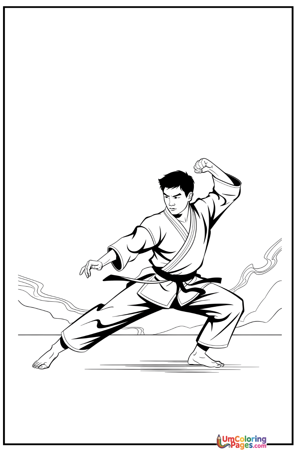 Martial Artist coloring page 6 - free printable PDF