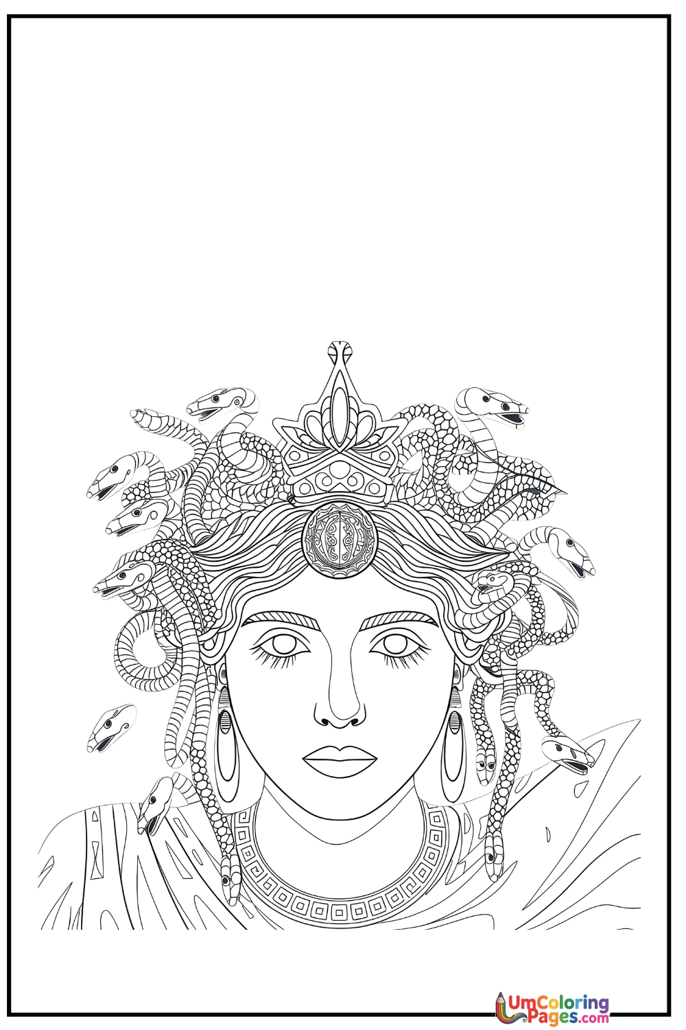 Medusa coloring page 4 - free printable PDF