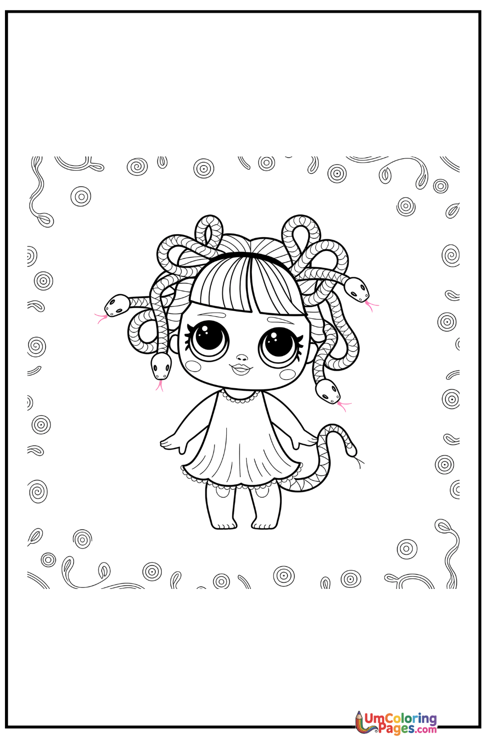 Medusa coloring page 6 - free printable PDF