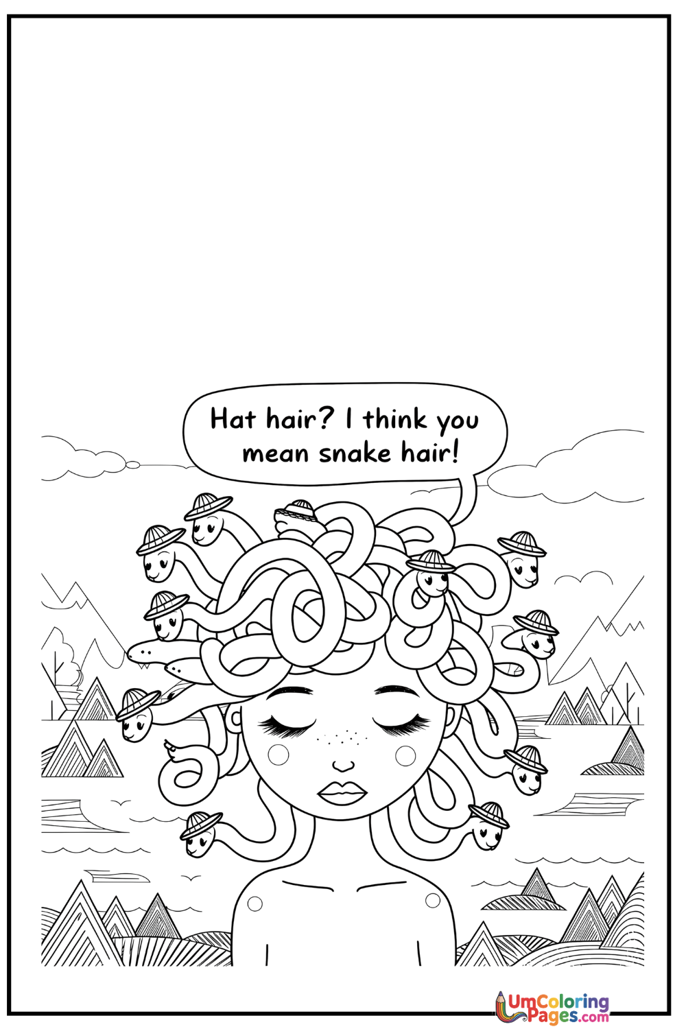 Medusa coloring page 7 - free printable PDF
