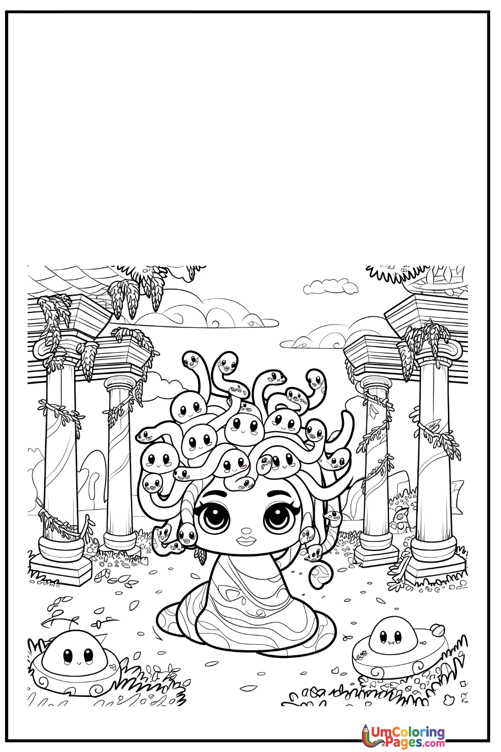 Medusa coloring page 8 - free printable PDF