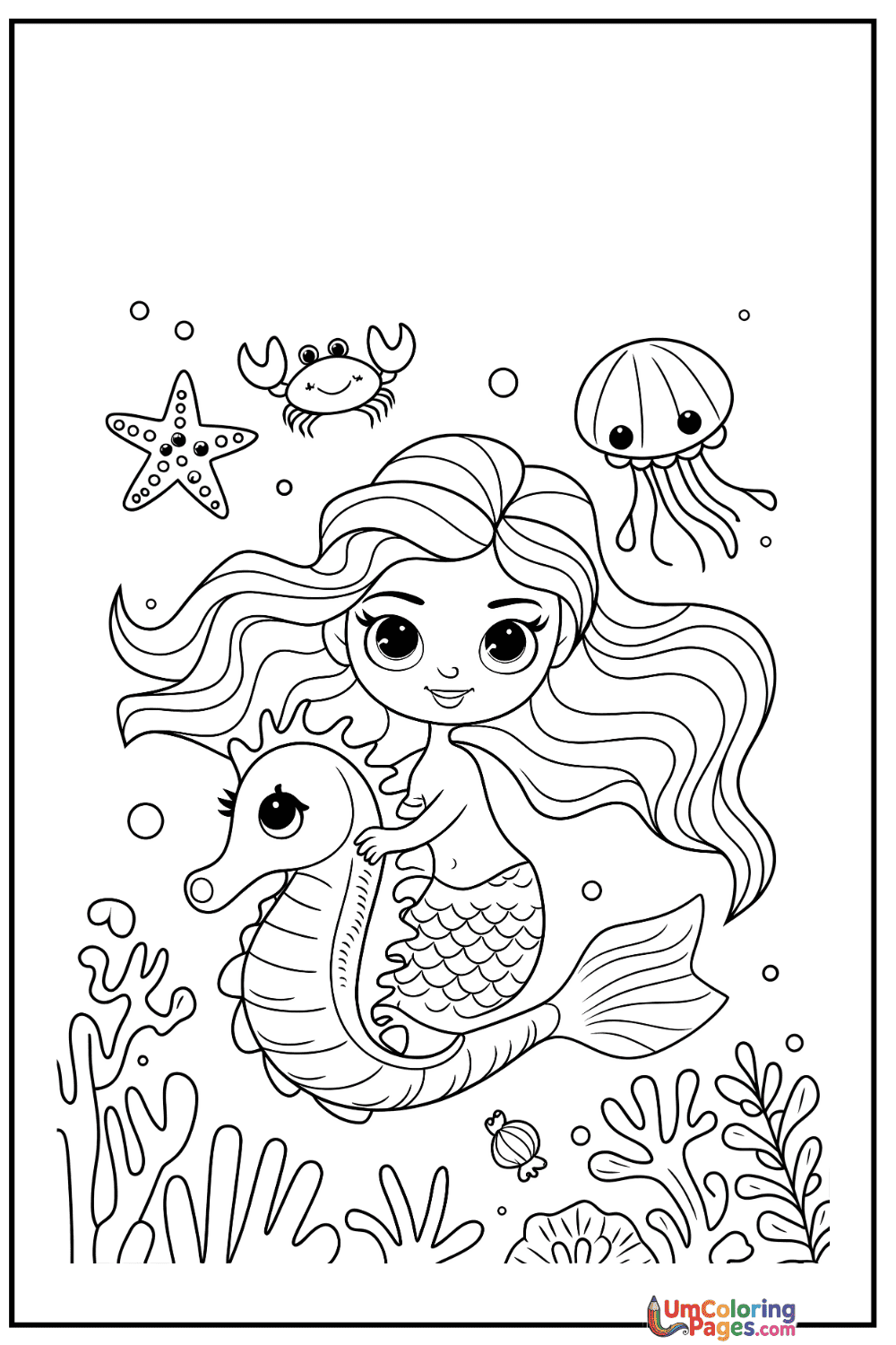 Sirène coloring page 9 - À Imprimer Gratuit