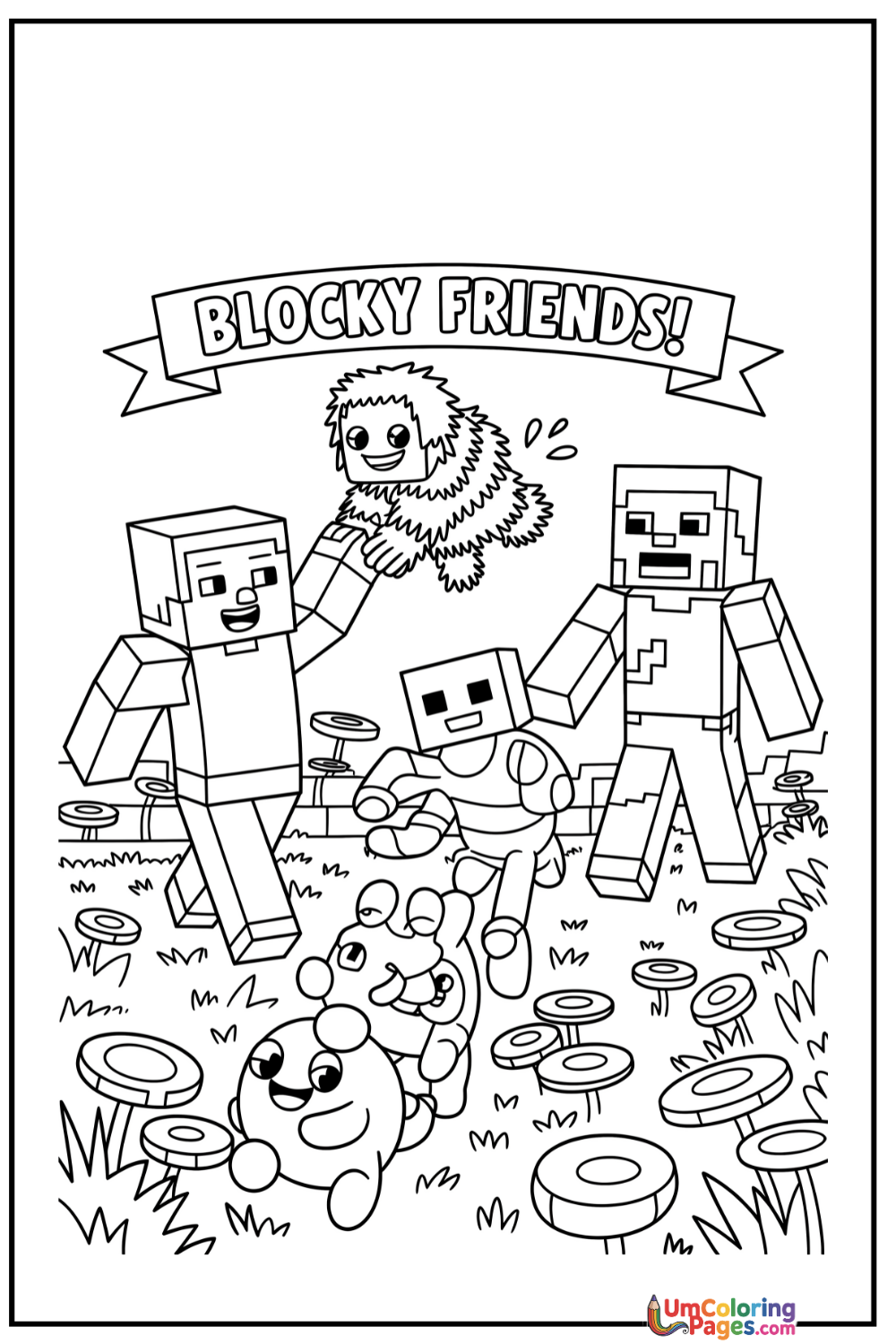 Minecraft coloring page 5 - free printable PDF