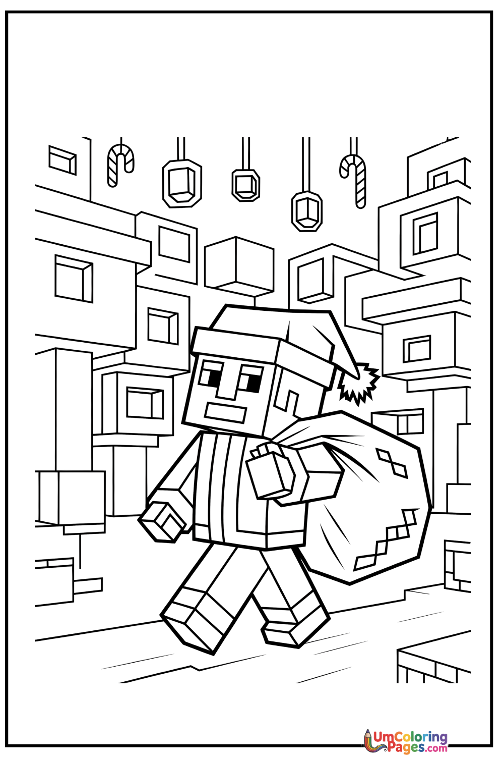 Minecraft coloring page 6 - free printable PDF