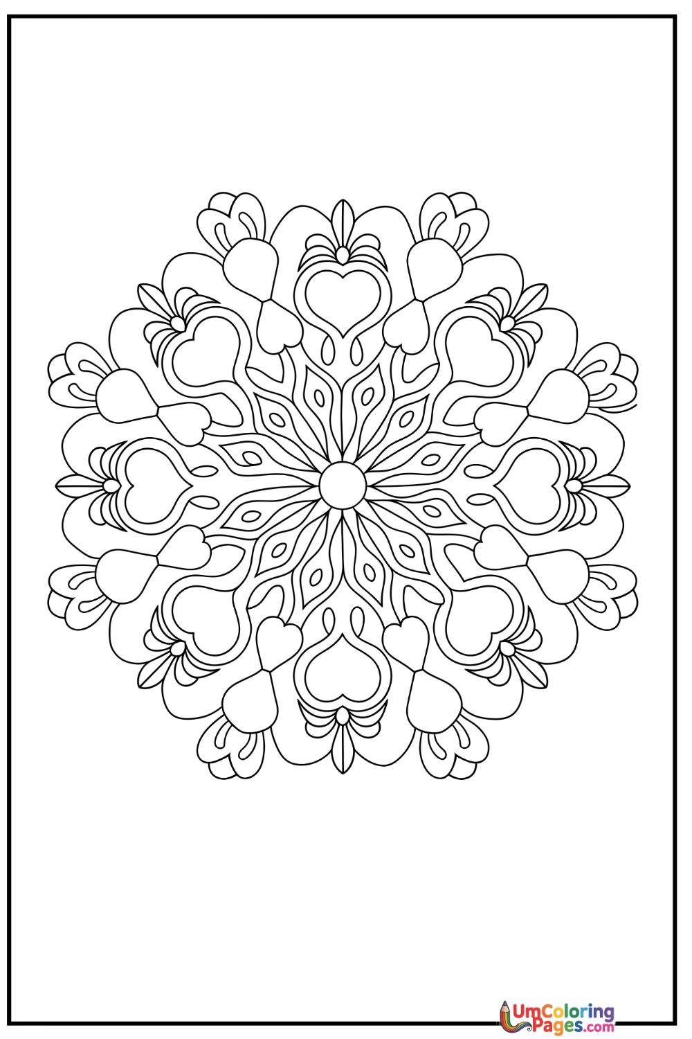 Mixed Mandala coloring page - free printable