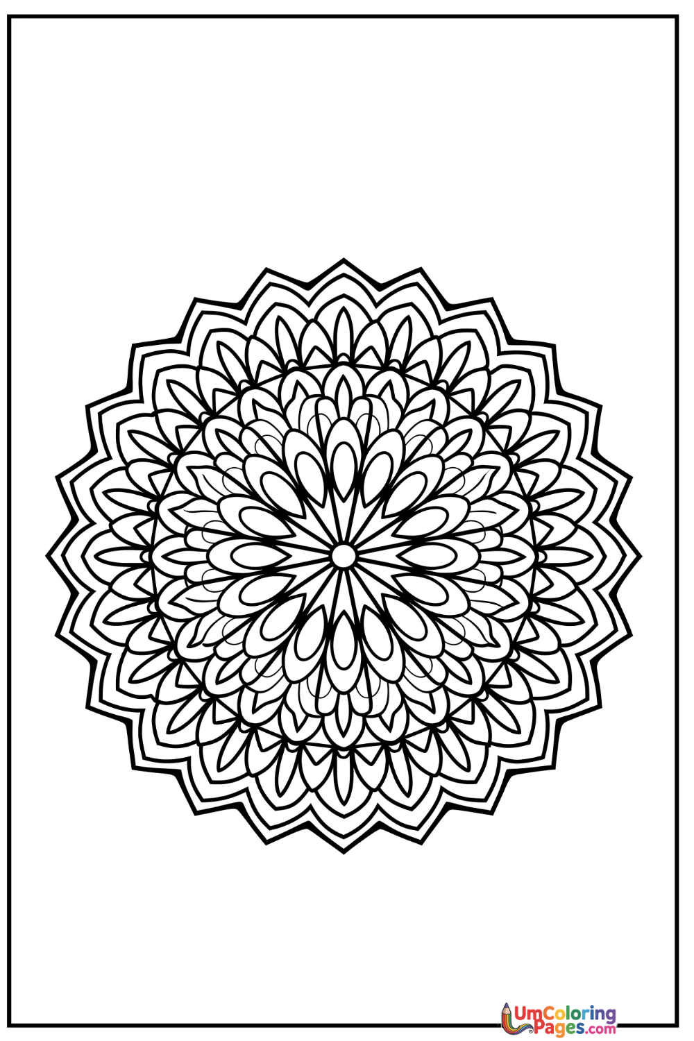Mixed Mandala coloring page 11 - free printable PDF