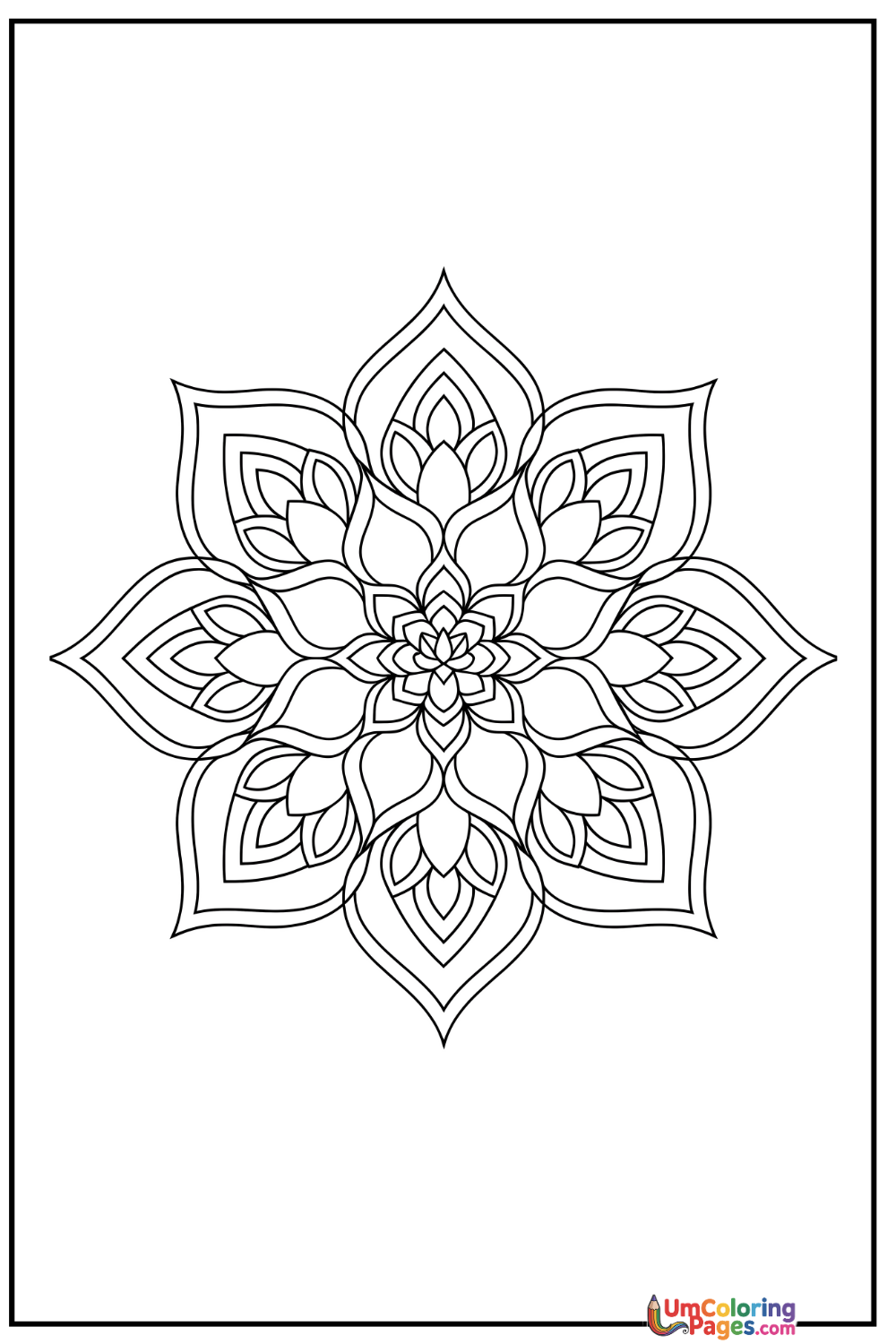Mixed Mandala coloring page 2 - free printable PDF