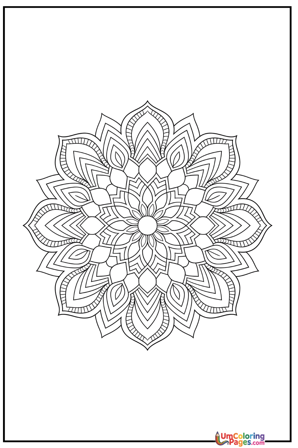 Mixed Mandala coloring page 3 - free printable PDF