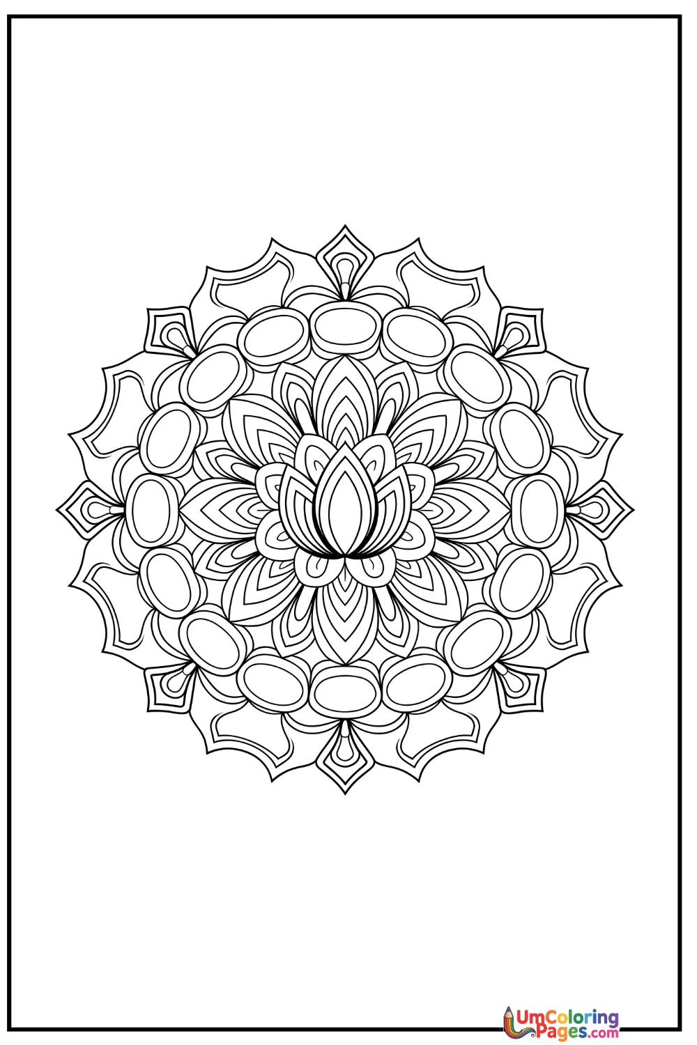 Mixed Mandala coloring page 4 - free printable PDF