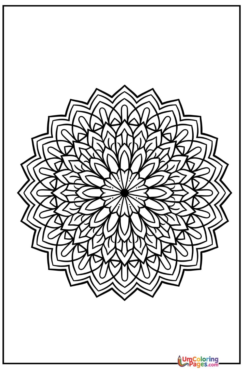 Mixed Mandala coloring page 9 - free printable PDF