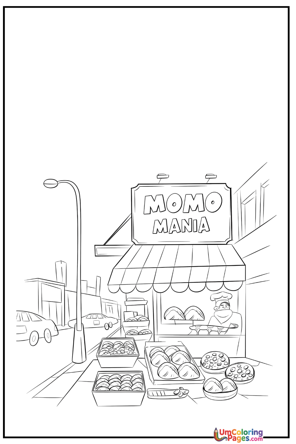 Momo coloring page - free printable