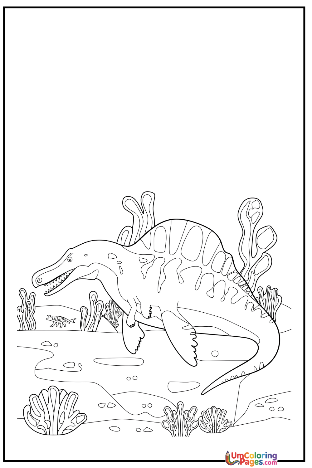 Mosasaurus coloring page - free printable