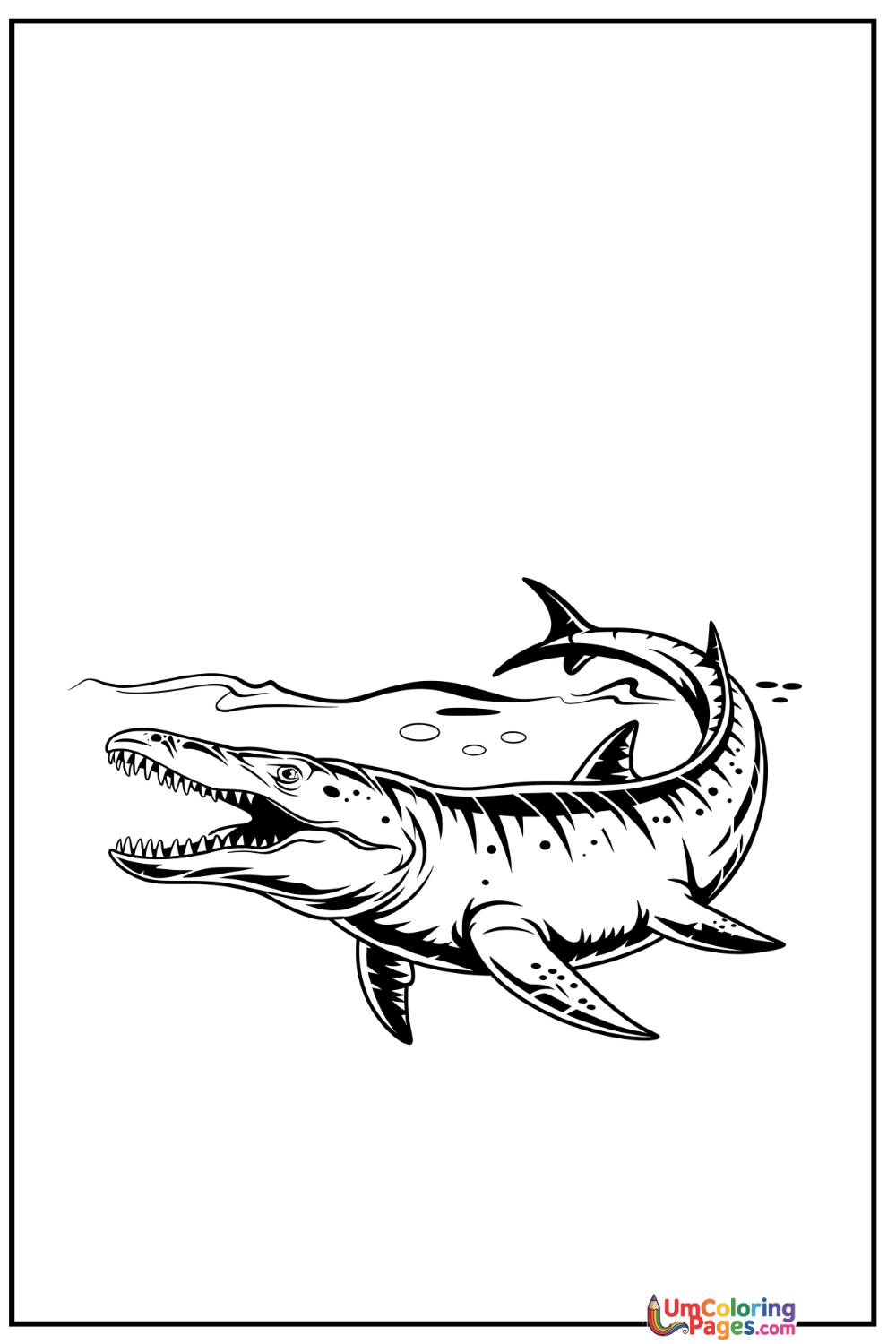 Mosasaurus coloring page 10 - free printable PDF