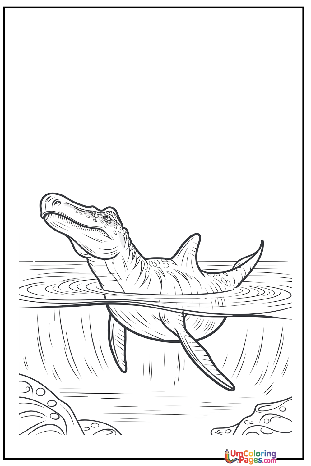 Mosasaurus coloring page 5 - free printable PDF